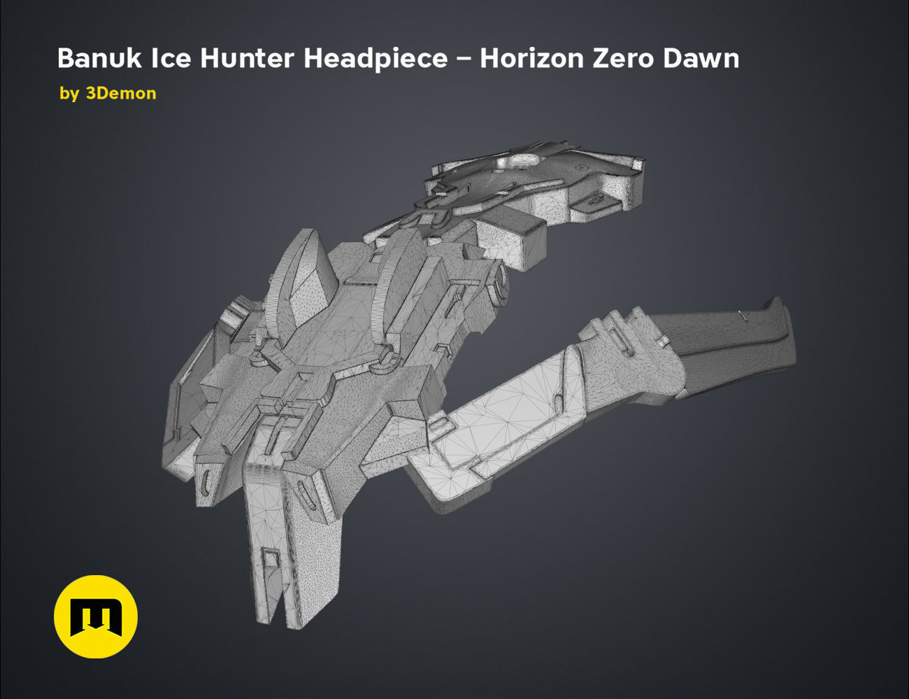 Banuk Ice Hunter Headpiece - Horizon Zero Dawn 3D print model_9