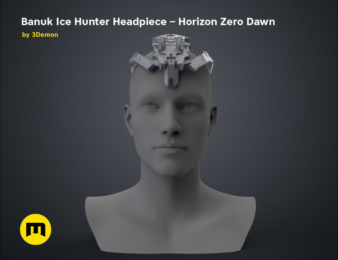 Banuk Ice Hunter Headpiece - Horizon Zero Dawn 3D print model_20