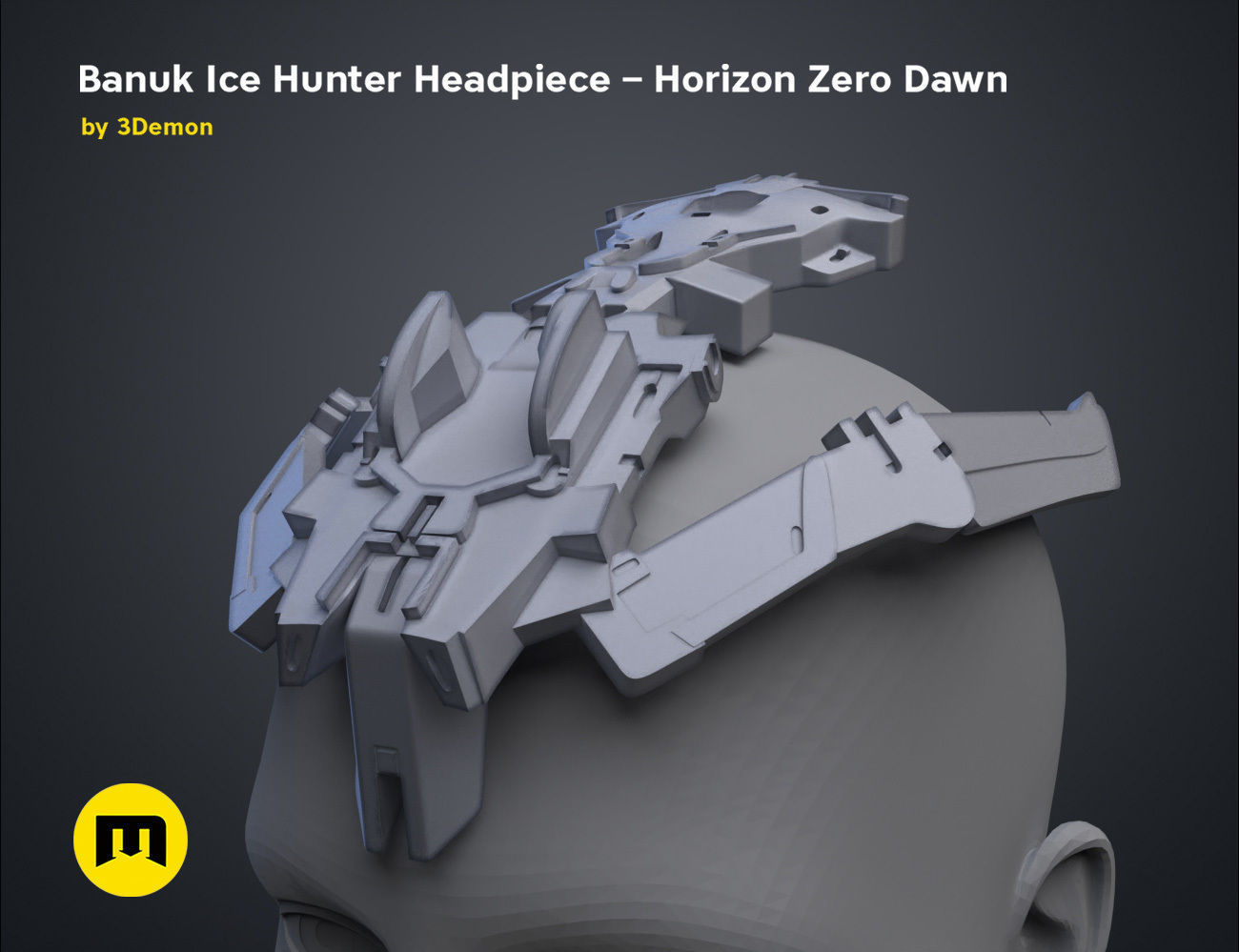 Banuk Ice Hunter Headpiece - Horizon Zero Dawn 3D print model_1