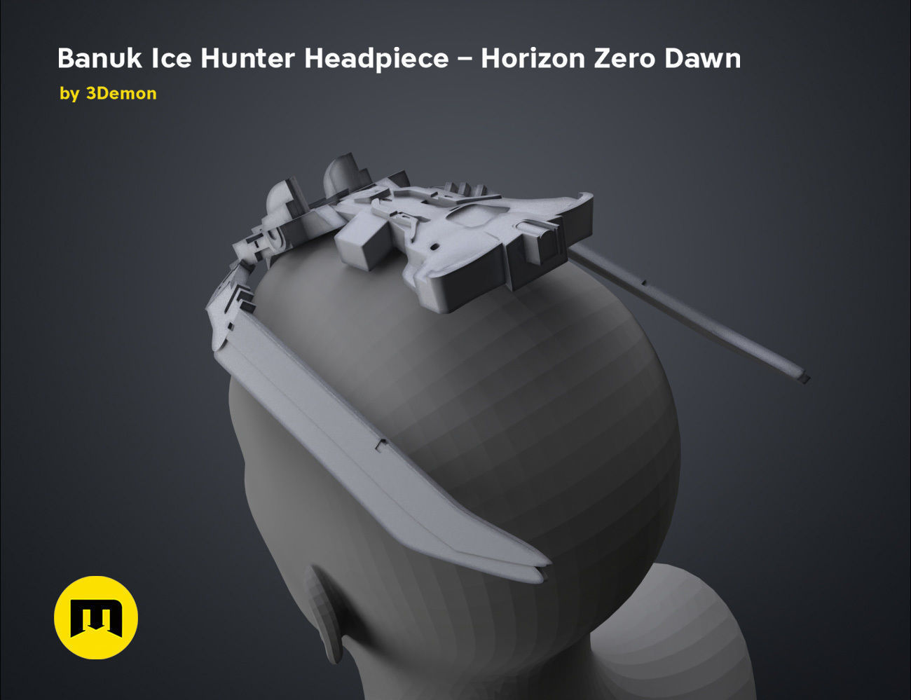 Banuk Ice Hunter Headpiece - Horizon Zero Dawn 3D print model_26
