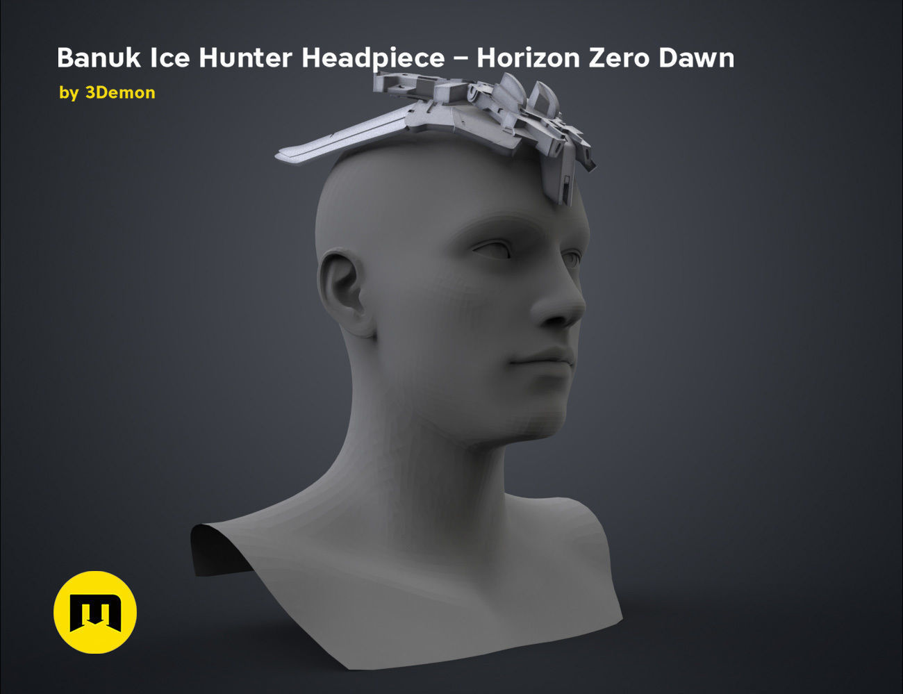 Banuk Ice Hunter Headpiece - Horizon Zero Dawn 3D print model_16