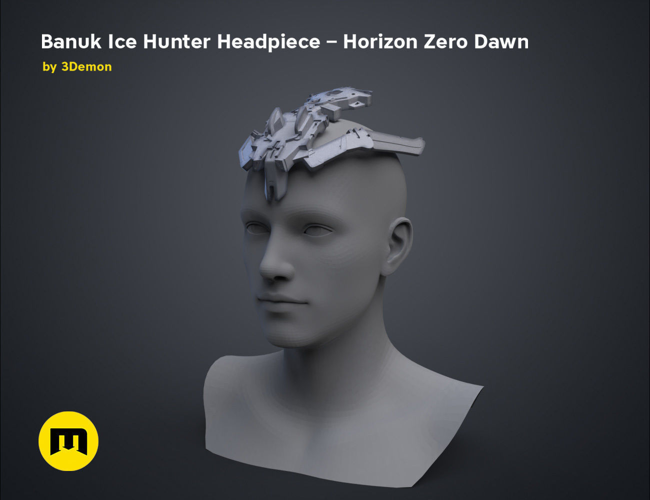 Banuk Ice Hunter Headpiece - Horizon Zero Dawn 3D print model_34