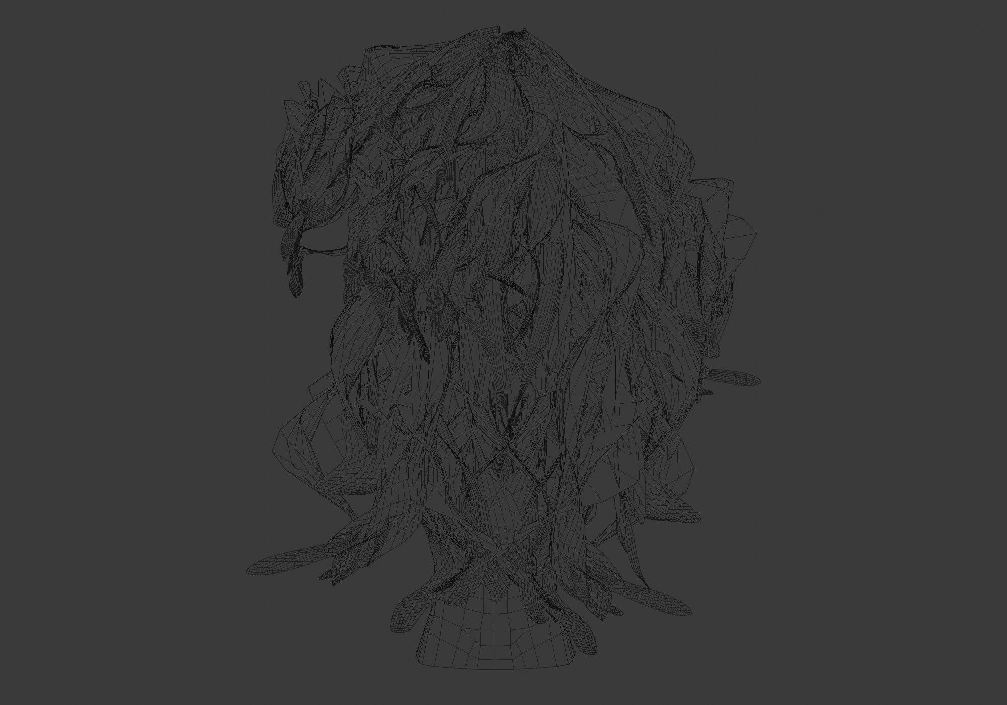 Wavy Female Hairstyle 3D model_9