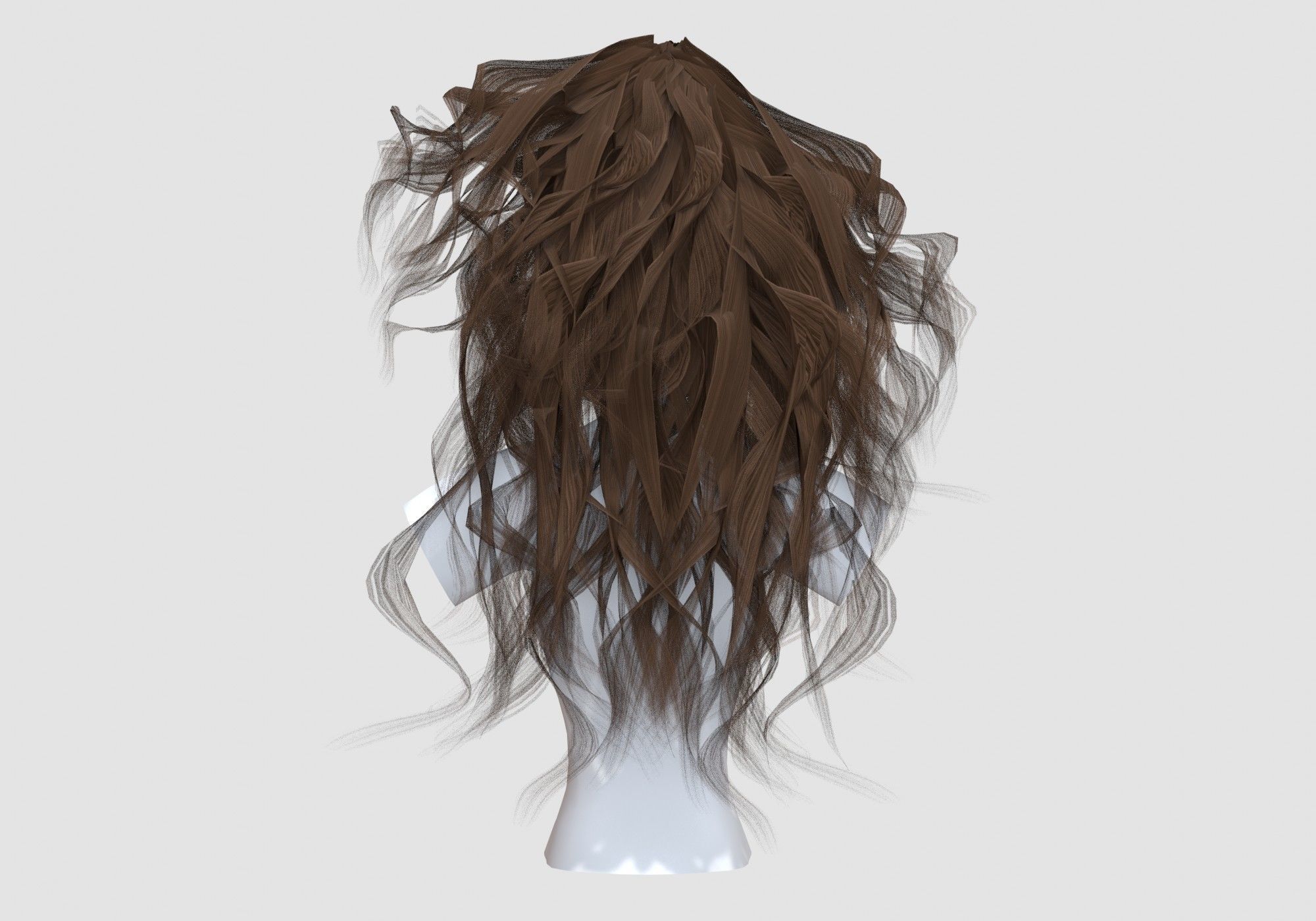 Wavy Female Hairstyle 3D model_4