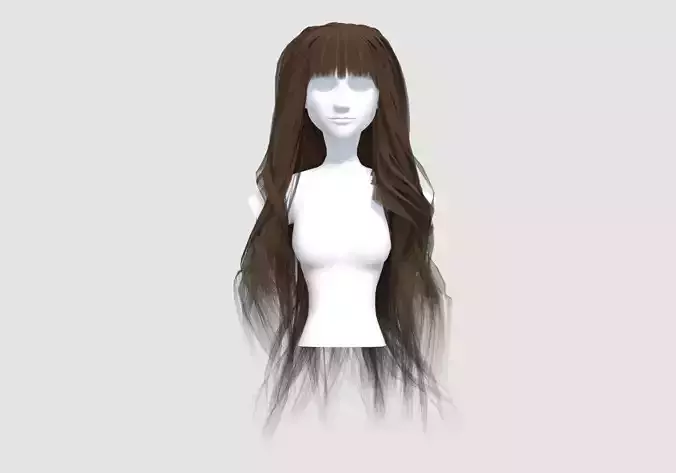 Wavy Bangs Hairstyle 