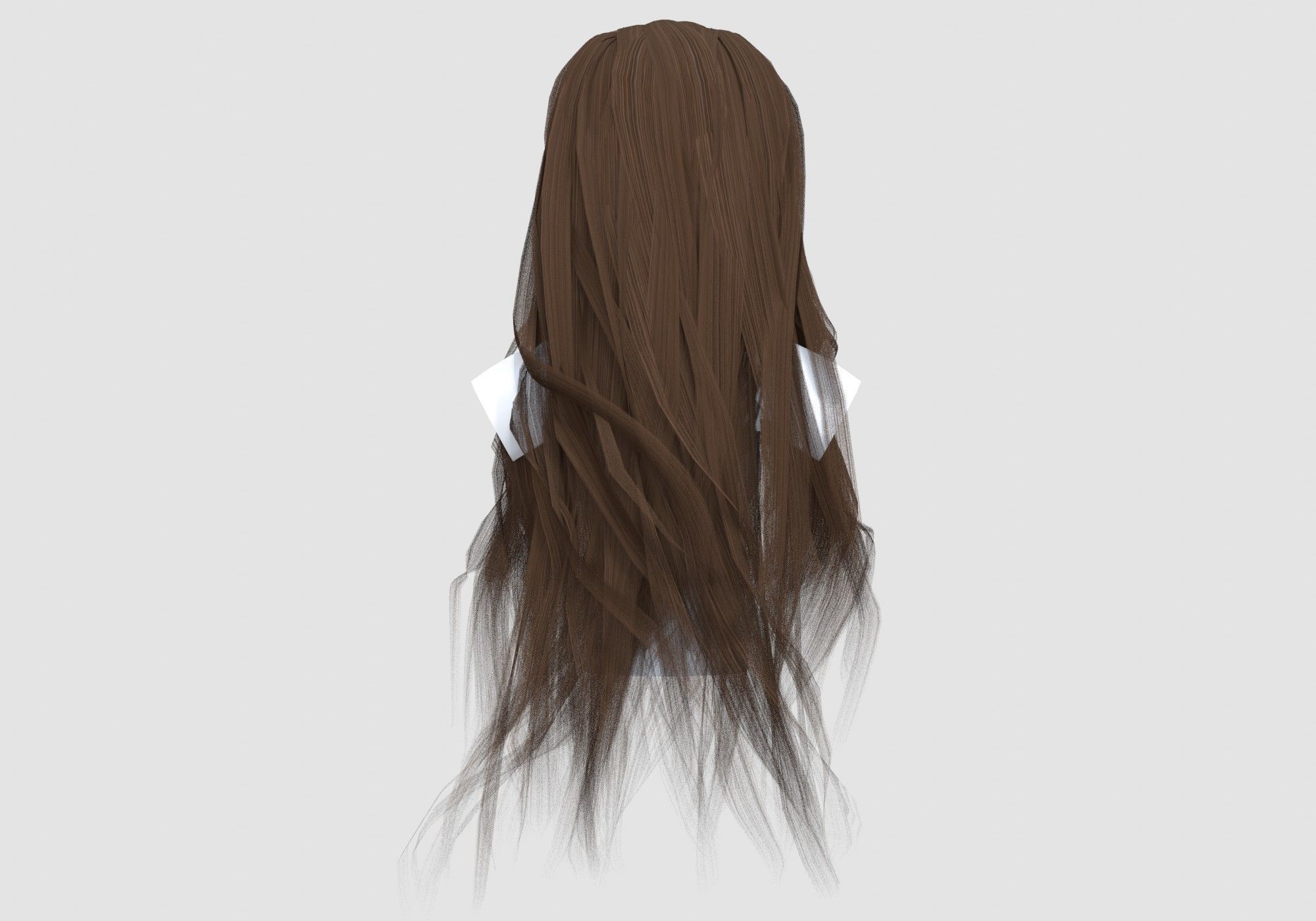 Wavy Bangs Hairstyle 3D model_4