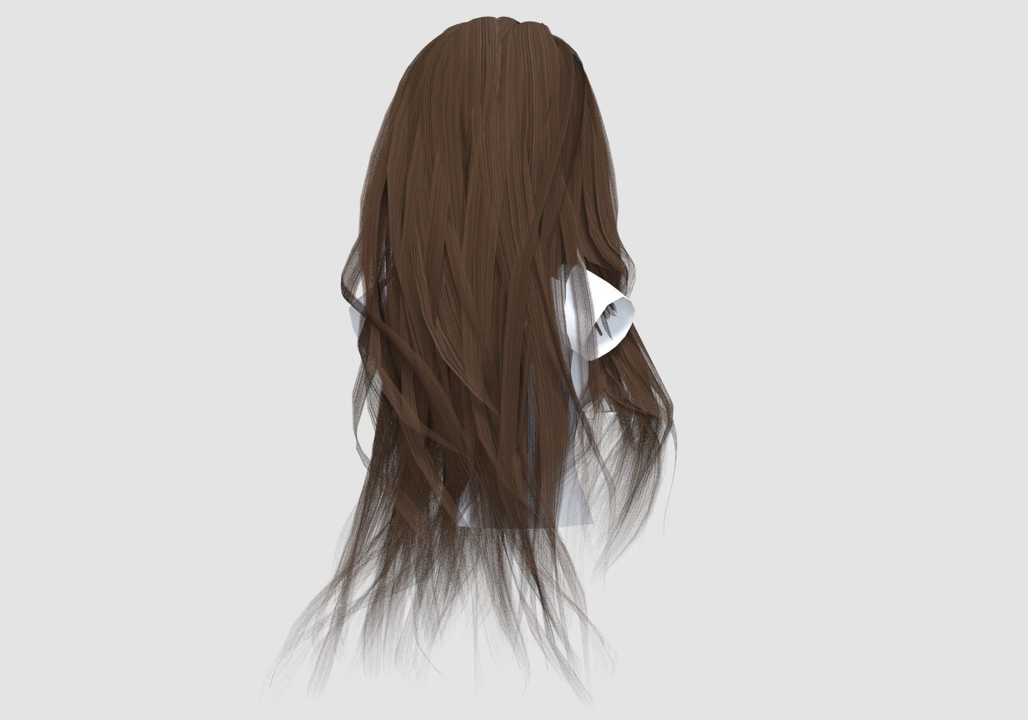 Wavy Bangs Hairstyle 3D model_3