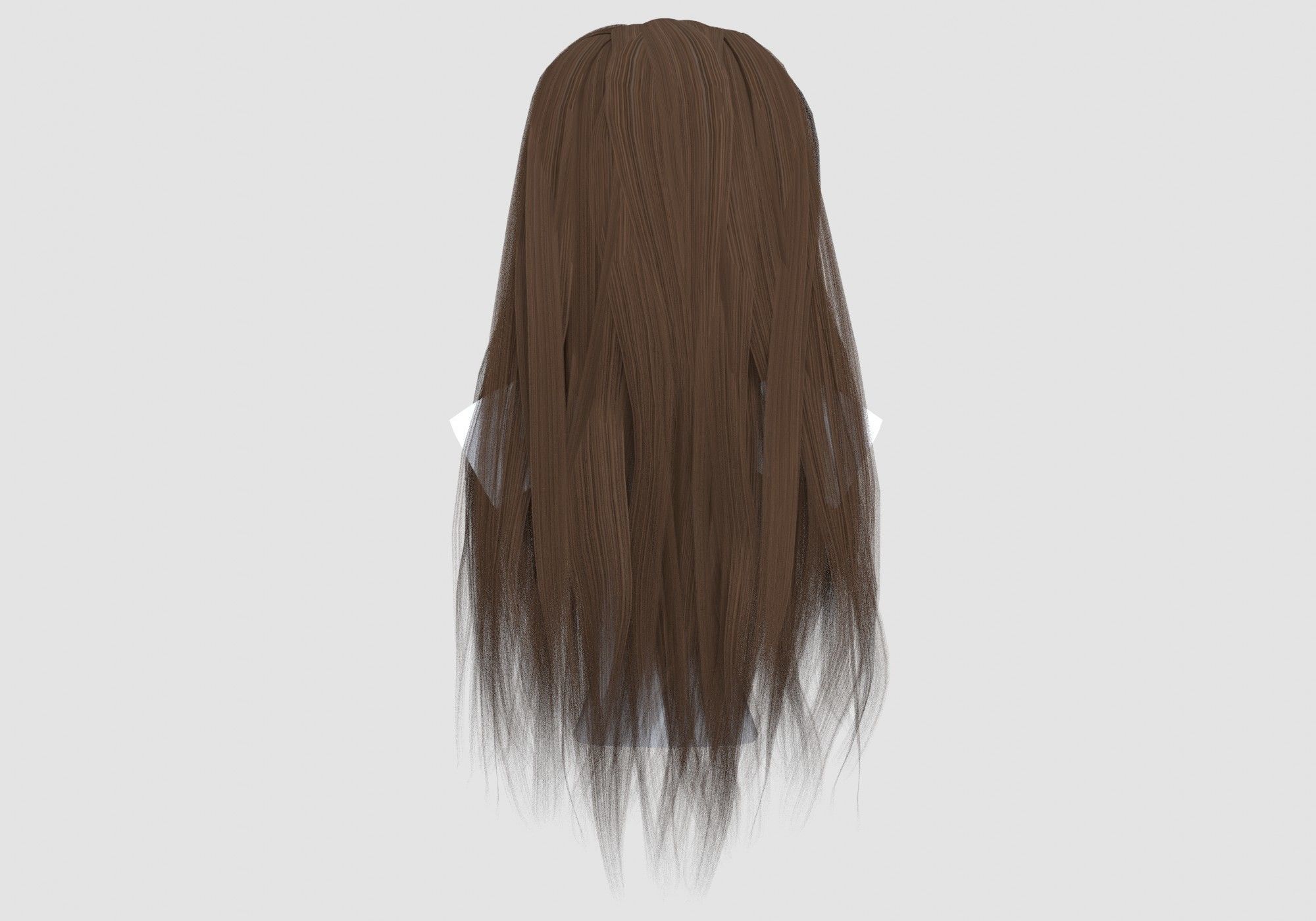 Pretty Long Hairstyle 3D model_4