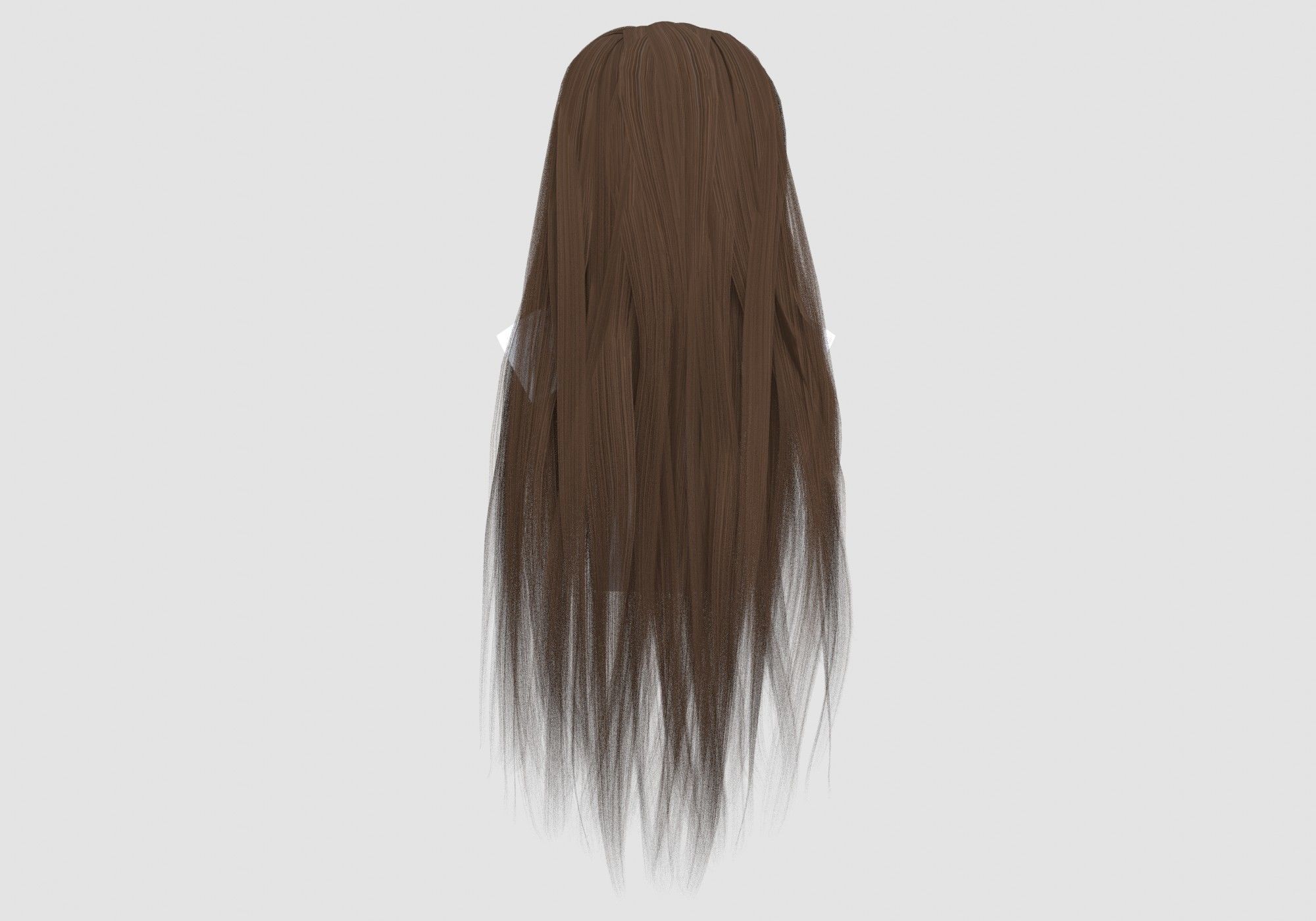 Long Basic Hairstyle 3D model_4