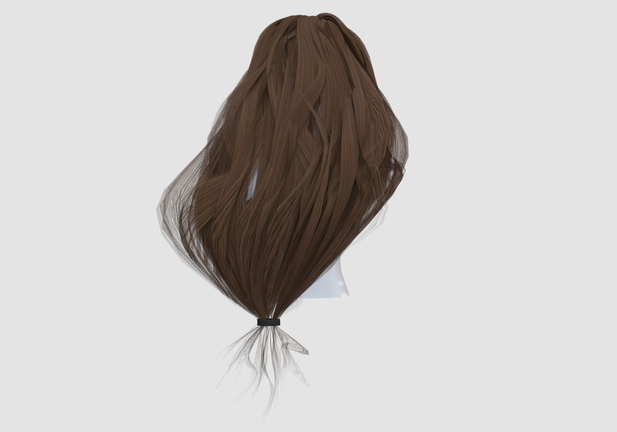 Female Long Hairstyle 3D model_4