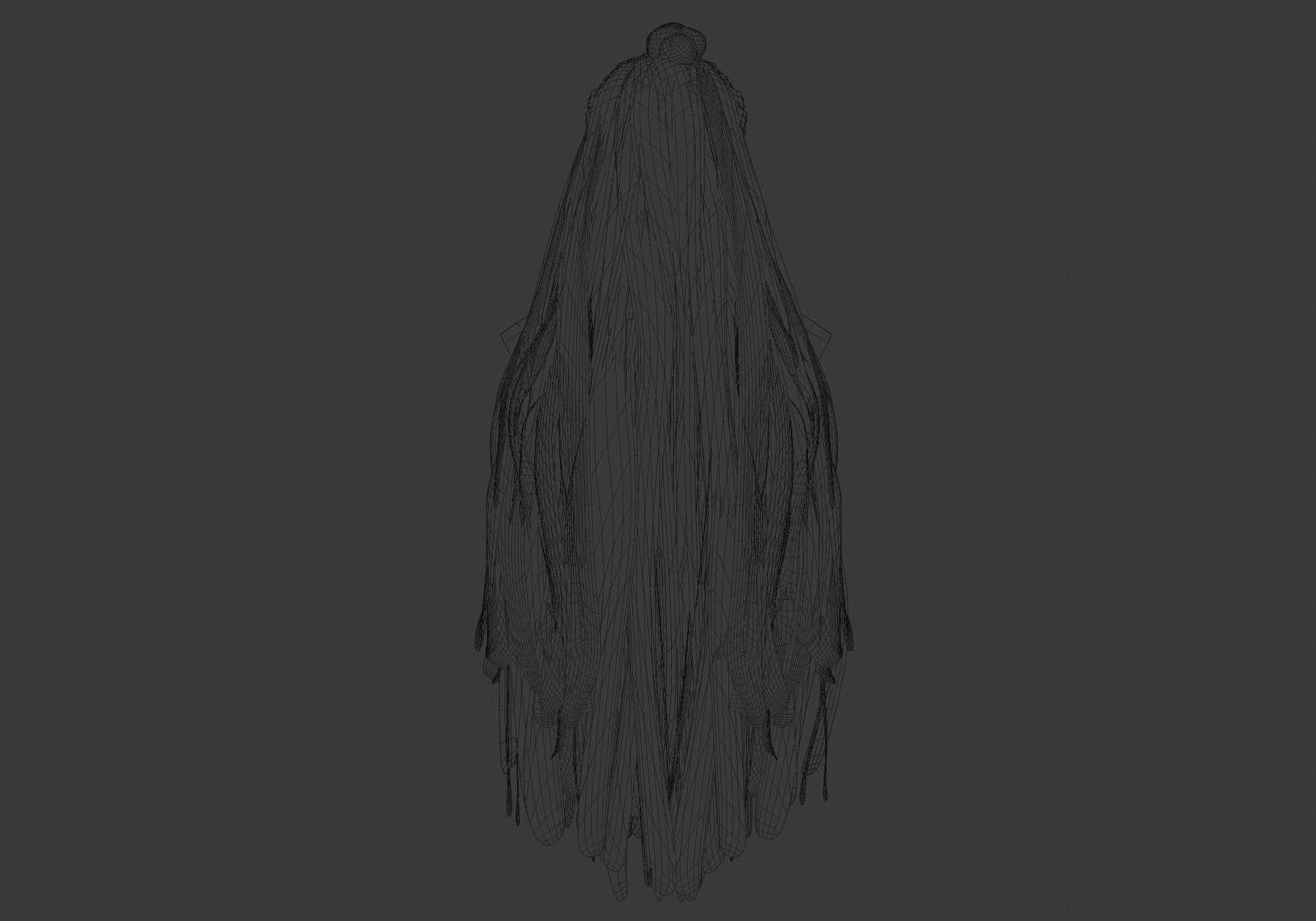 Bun Pigtail Hairstyle 3D model_9