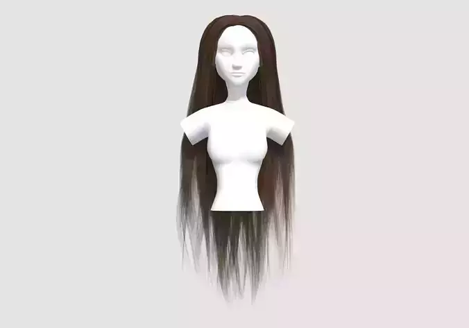 Basic Long Hairstyle  3D model