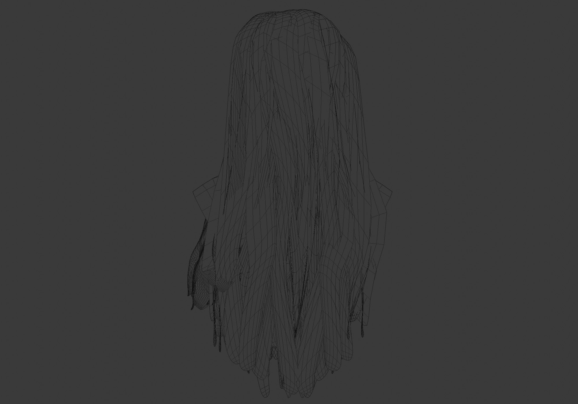 Bangs Realistic Hairstyle  3D model_9