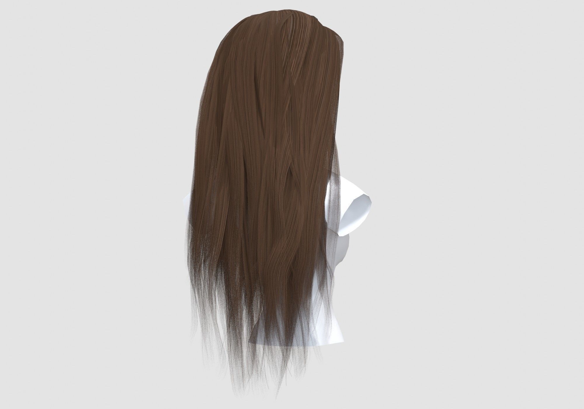 Bangs Realistic Hairstyle  3D model_3