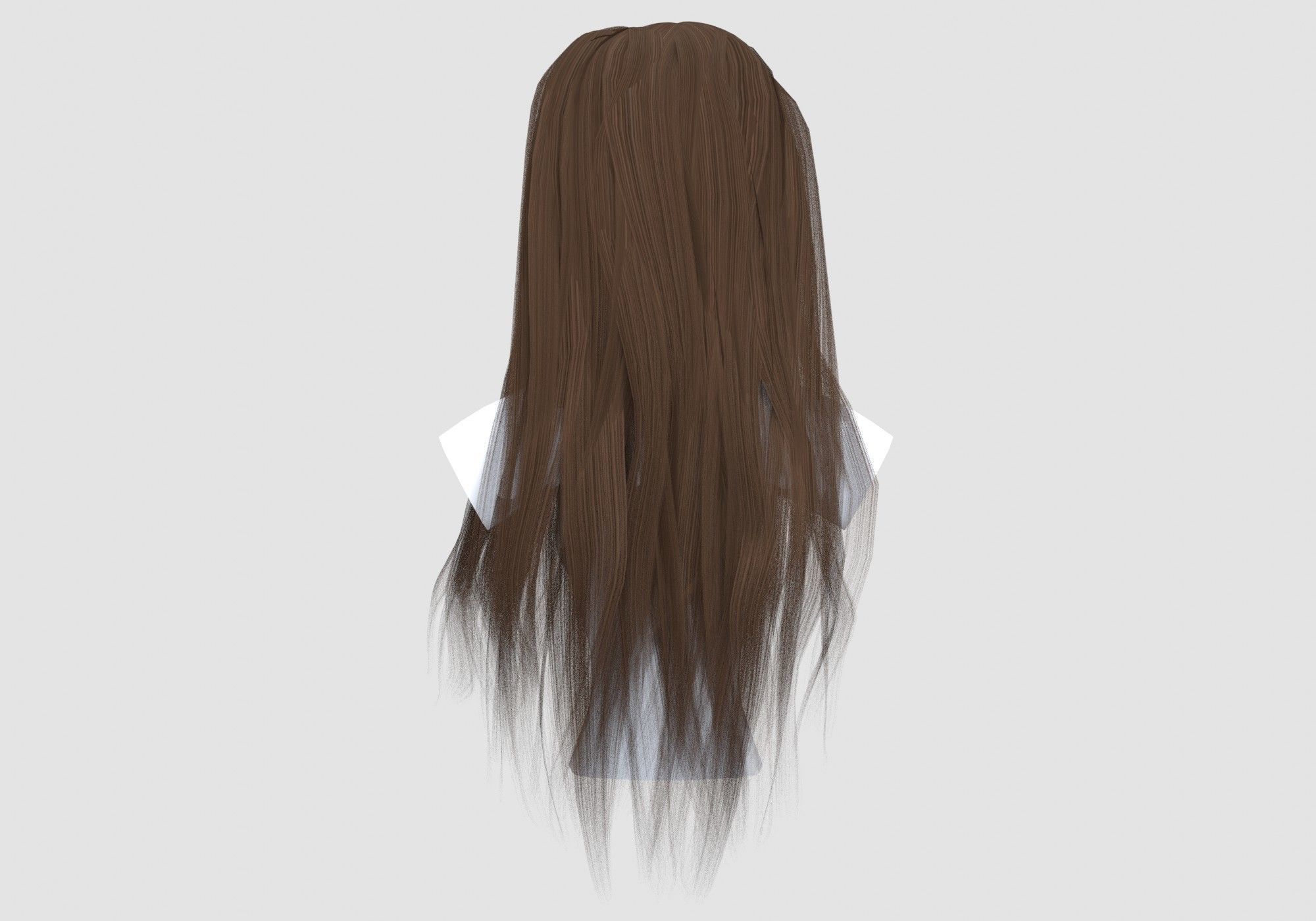 Bangs Realistic Hairstyle  3D model_4