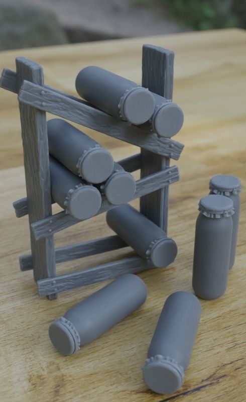 ITEMS BOOK SHELF  CERAMICS FOR DIORAMA TABLETOP 1-35 3D print model_1