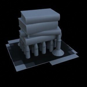 ITEMS BOOK SHELF  CERAMICS FOR DIORAMA TABLETOP 1-35 3D print model_16