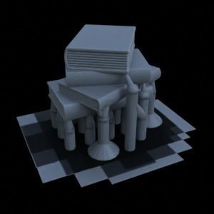 ITEMS BOOK SHELF  CERAMICS FOR DIORAMA TABLETOP 1-35 3D print model_12