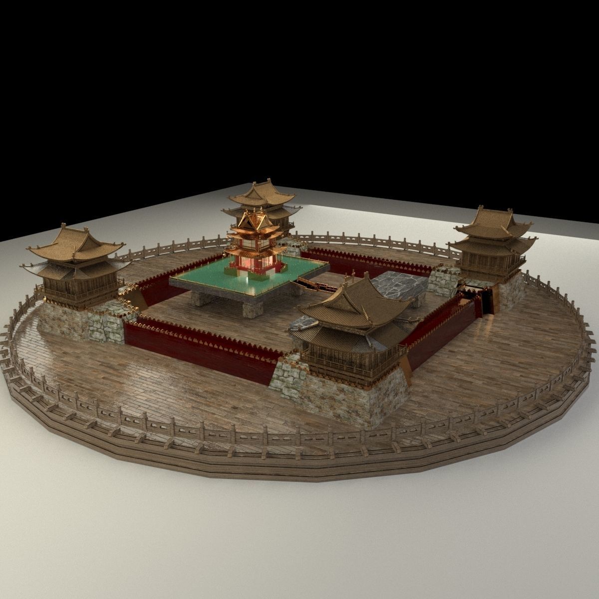 Chnese castle 3D model_5
