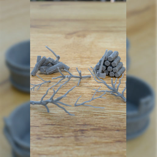 WOOD PROPS FOR TERRAIN DIORAMA TABLETOP 1-35 SUPPORTED STL 3D print model_2