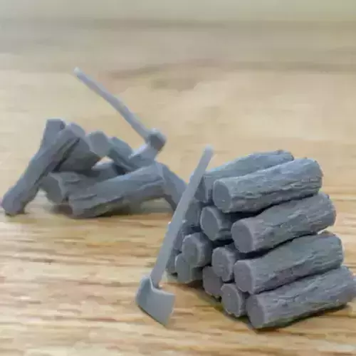 WOOD PROPS FOR TERRAIN DIORAMA TABLETOP 1-35 SUPPORTED STL 3D print model