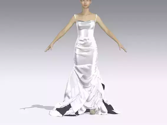 SHINE FABRIC DRAPED COLLAR  RUFFLED ELASTIC  ASYMETRIC SKIRT