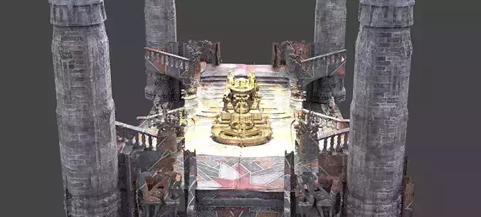 Gothic hall Fantasy 3 3D model