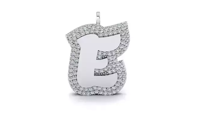 Initial Letter E Pendant