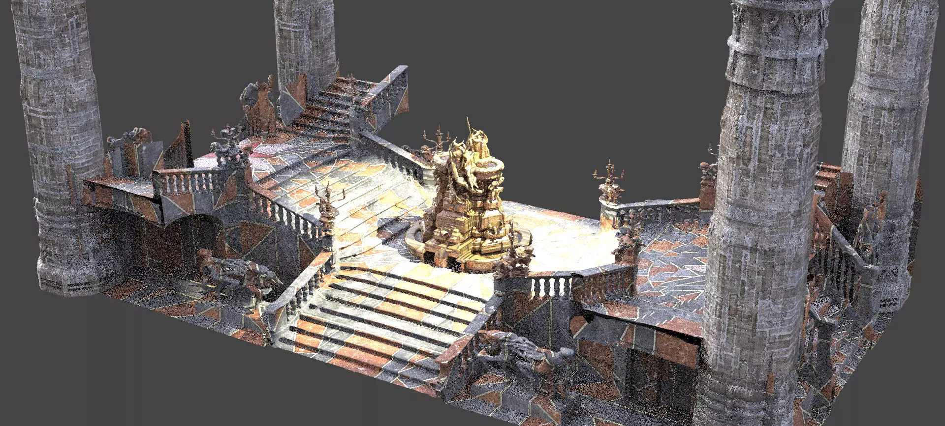 Gothic hall Grand Fantasy 4 3D model