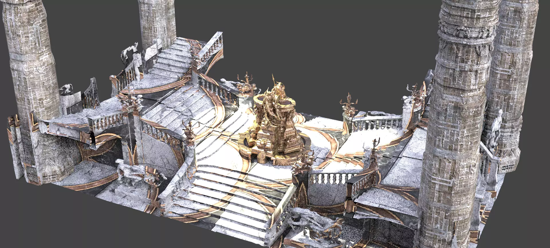 Gothic hall Fantasy 5 3D model