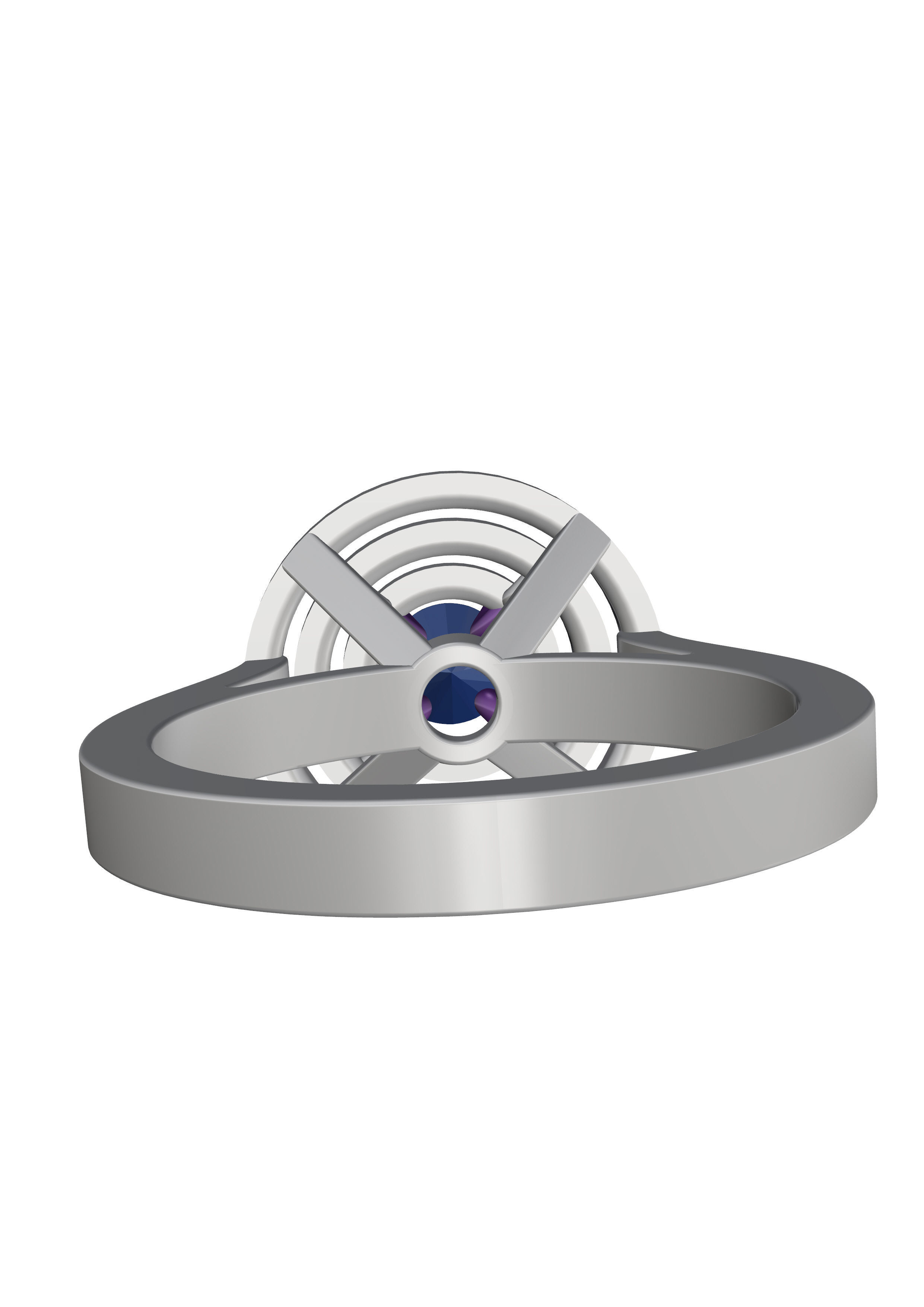 Diamond Ring 3D print model_3