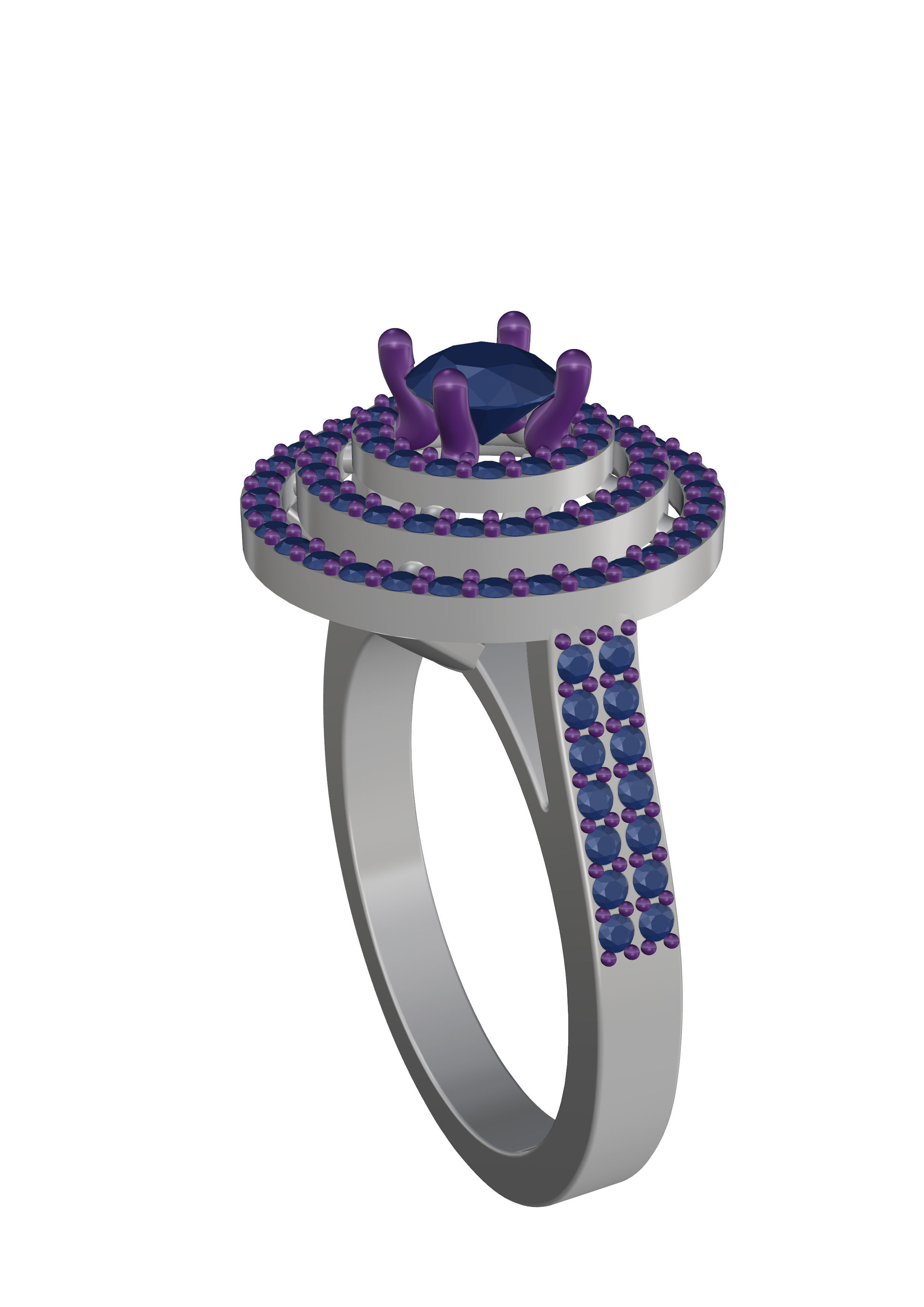 Diamond Ring 3D print model_5