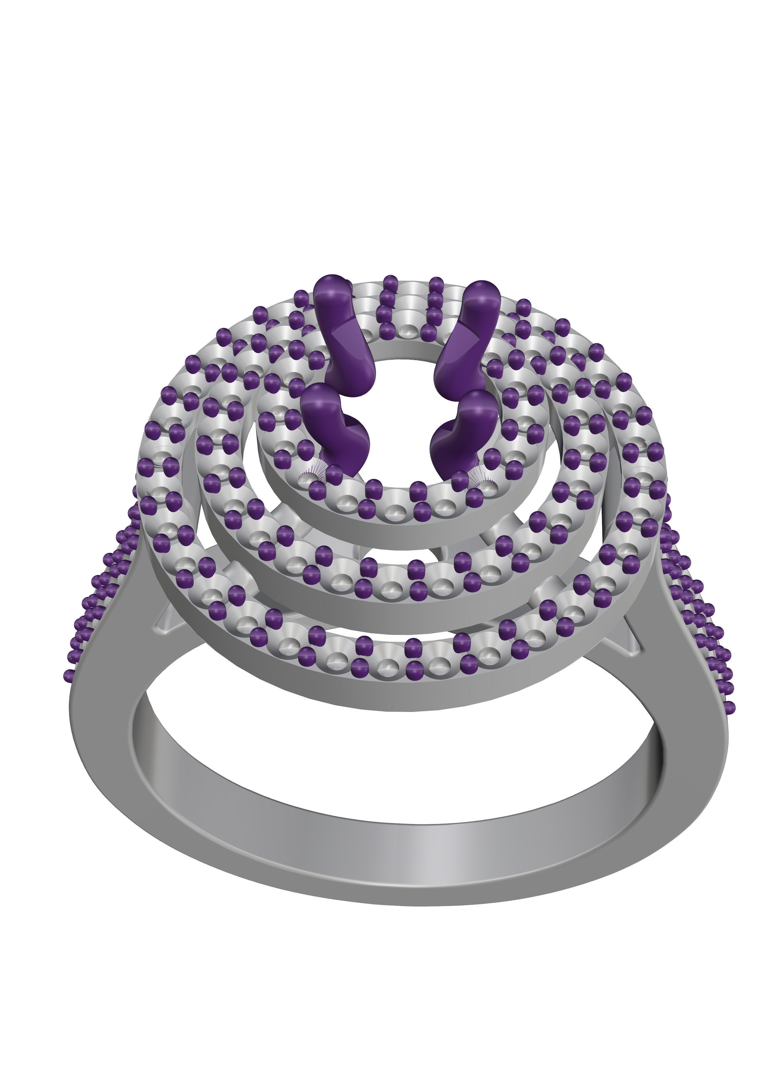 Diamond Ring 3D print model_4