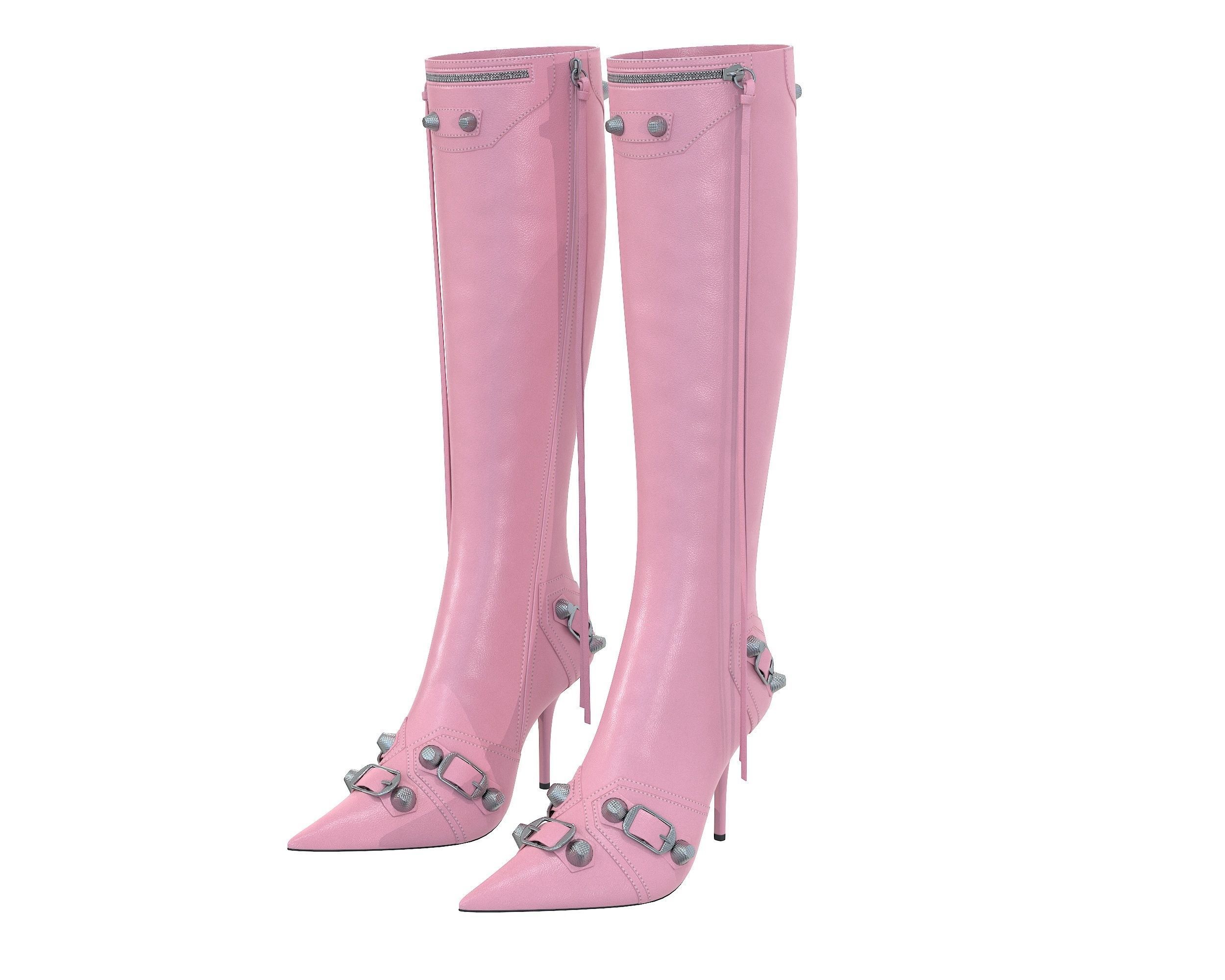 Balenciaga Cagole 90mm Boots Low-poly 3D model_2