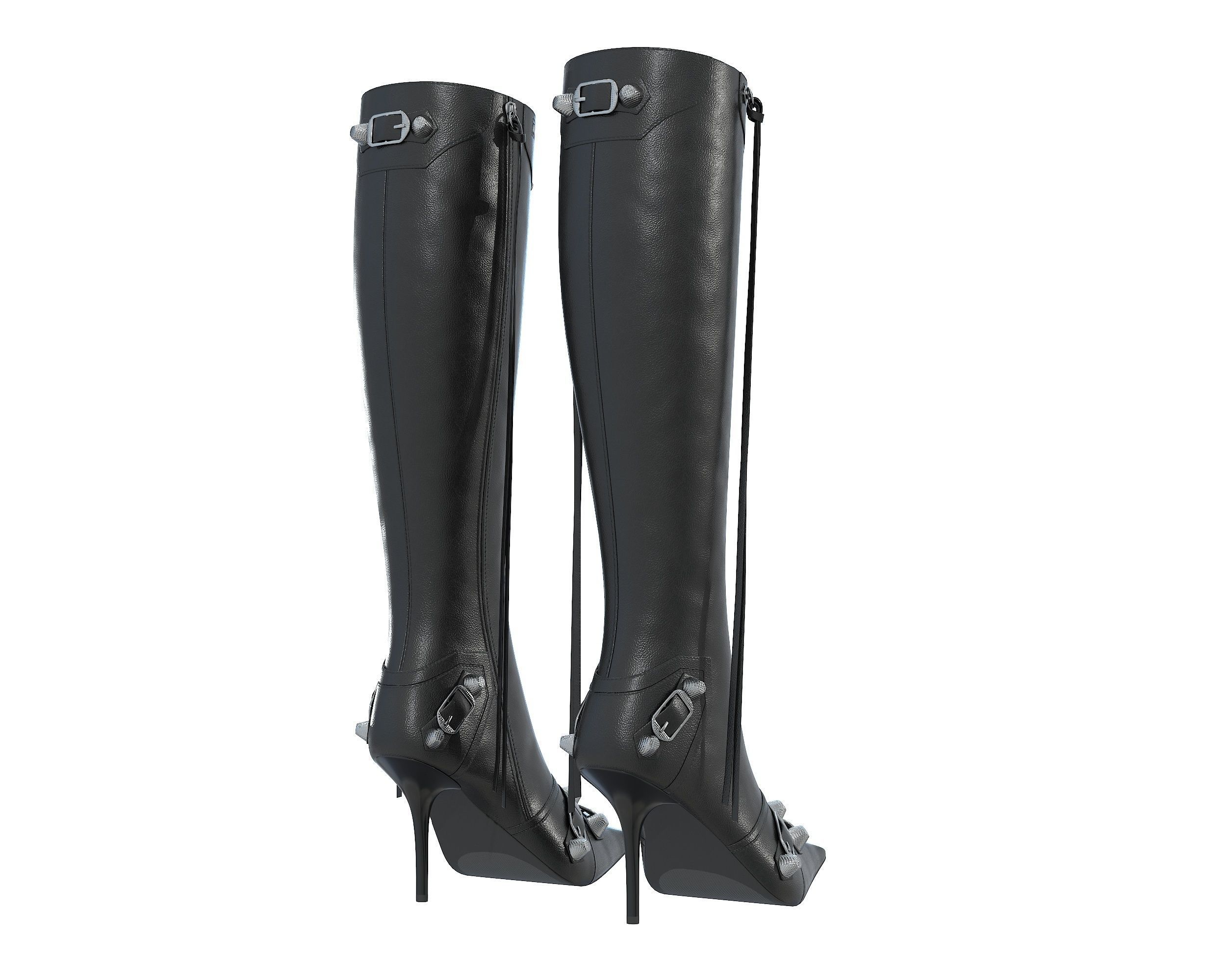 Balenciaga Cagole 90mm Boots Low-poly 3D model_9