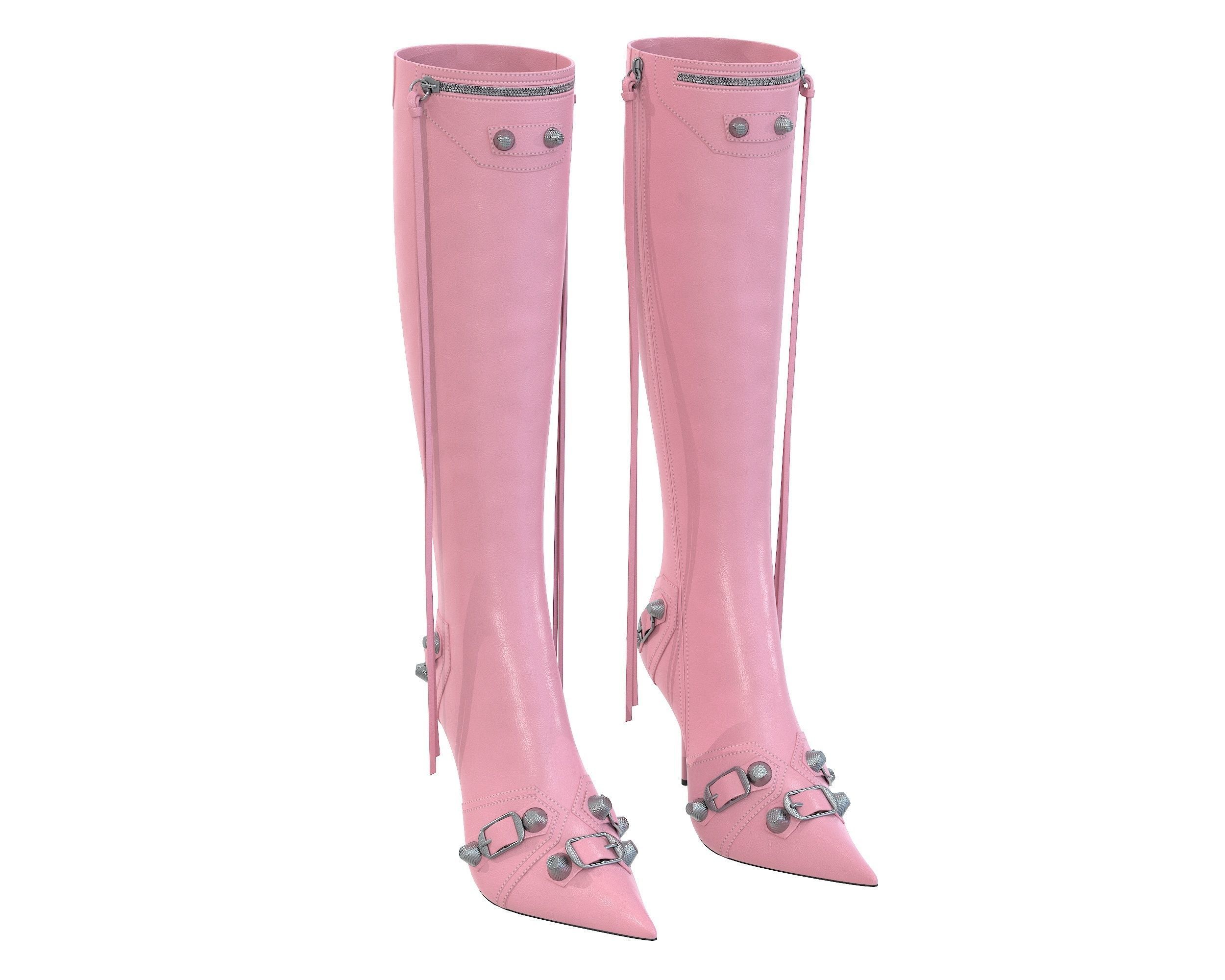 Balenciaga Cagole 90mm Boots Low-poly 3D model_7