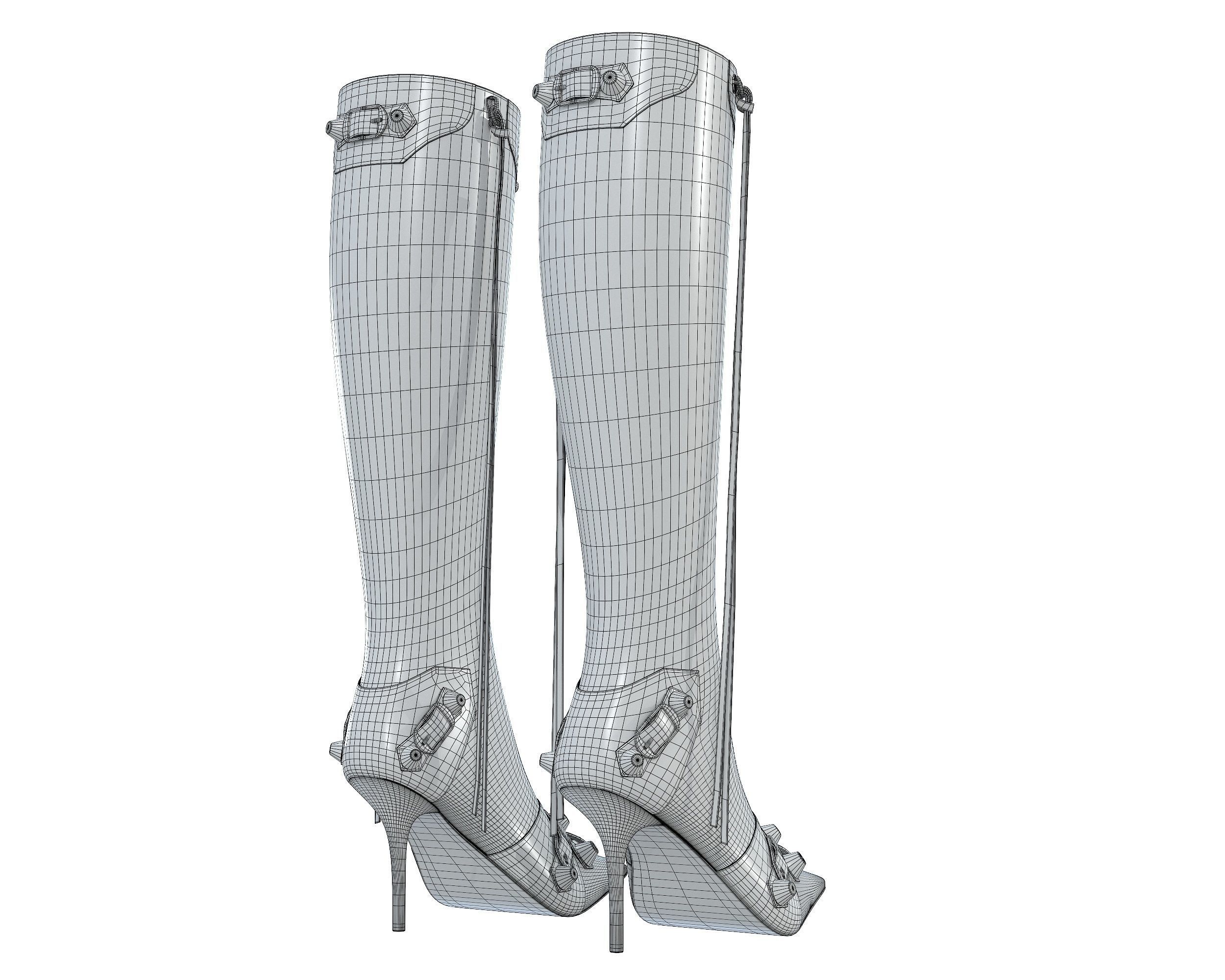 Balenciaga Cagole 90mm Boots Low-poly 3D model_23