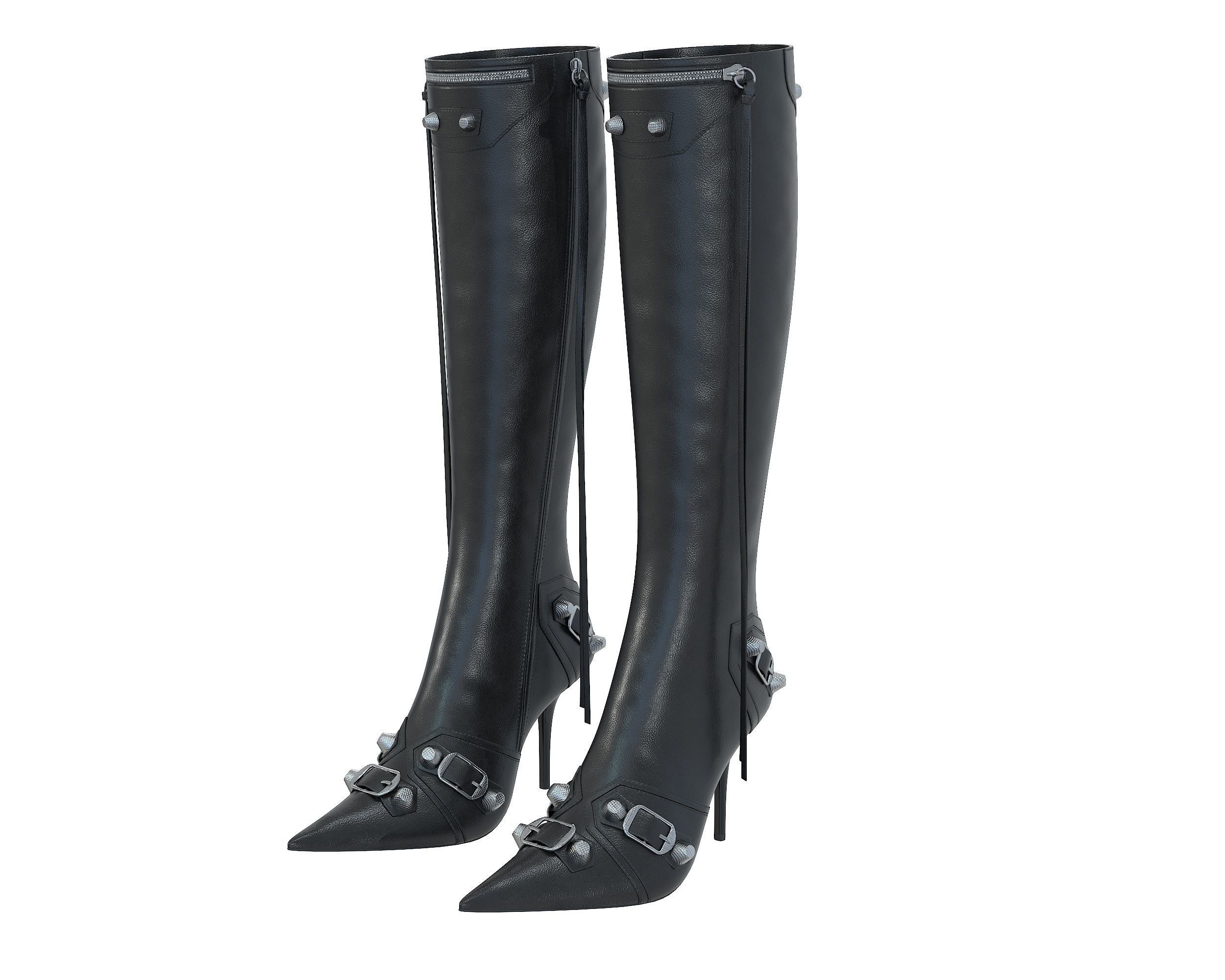 Balenciaga Cagole 90mm Boots Low-poly 3D model_3