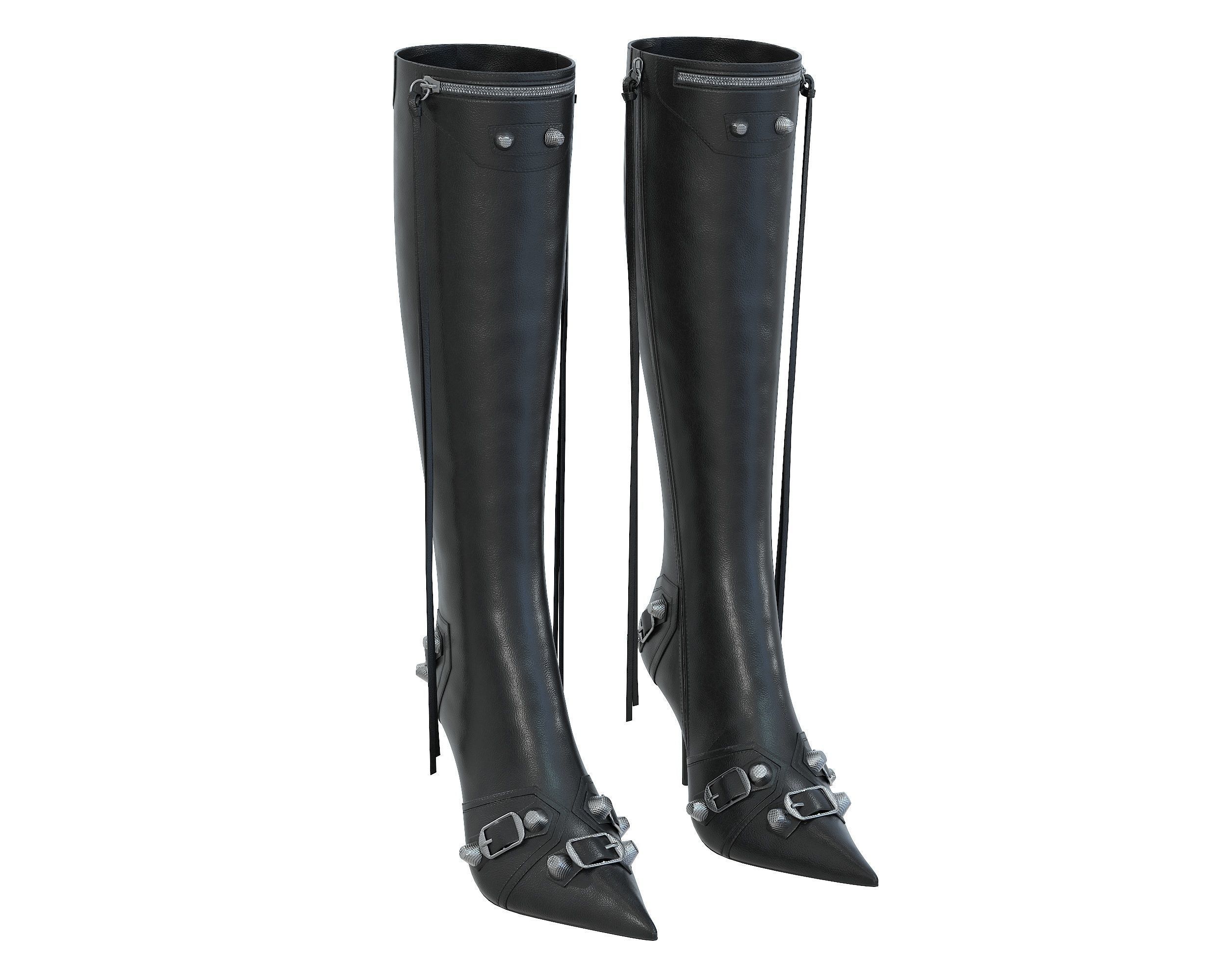 Balenciaga Cagole 90mm Boots Low-poly 3D model_6