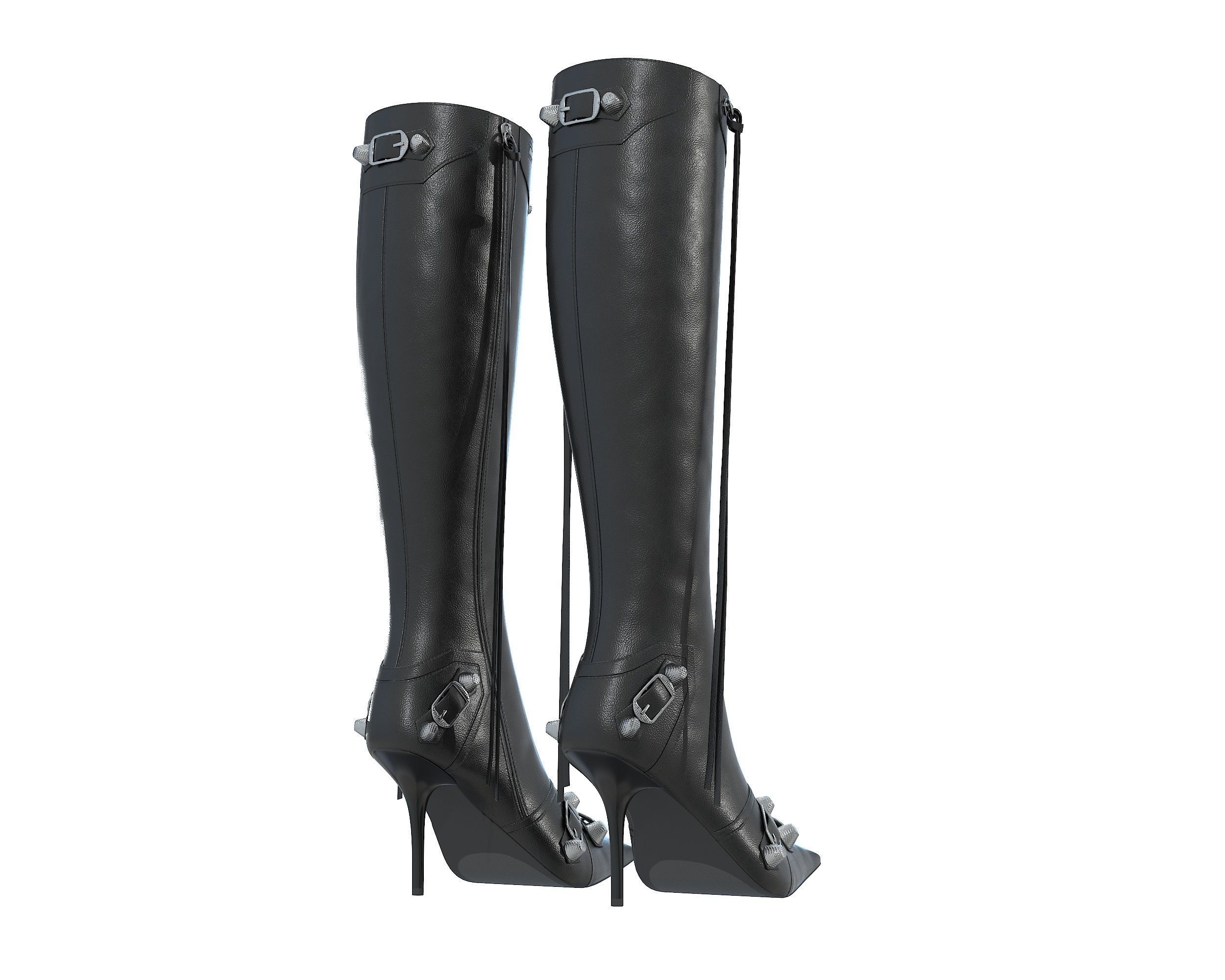 Balenciaga Cagole 90mm Boots Low-poly 3D model_11