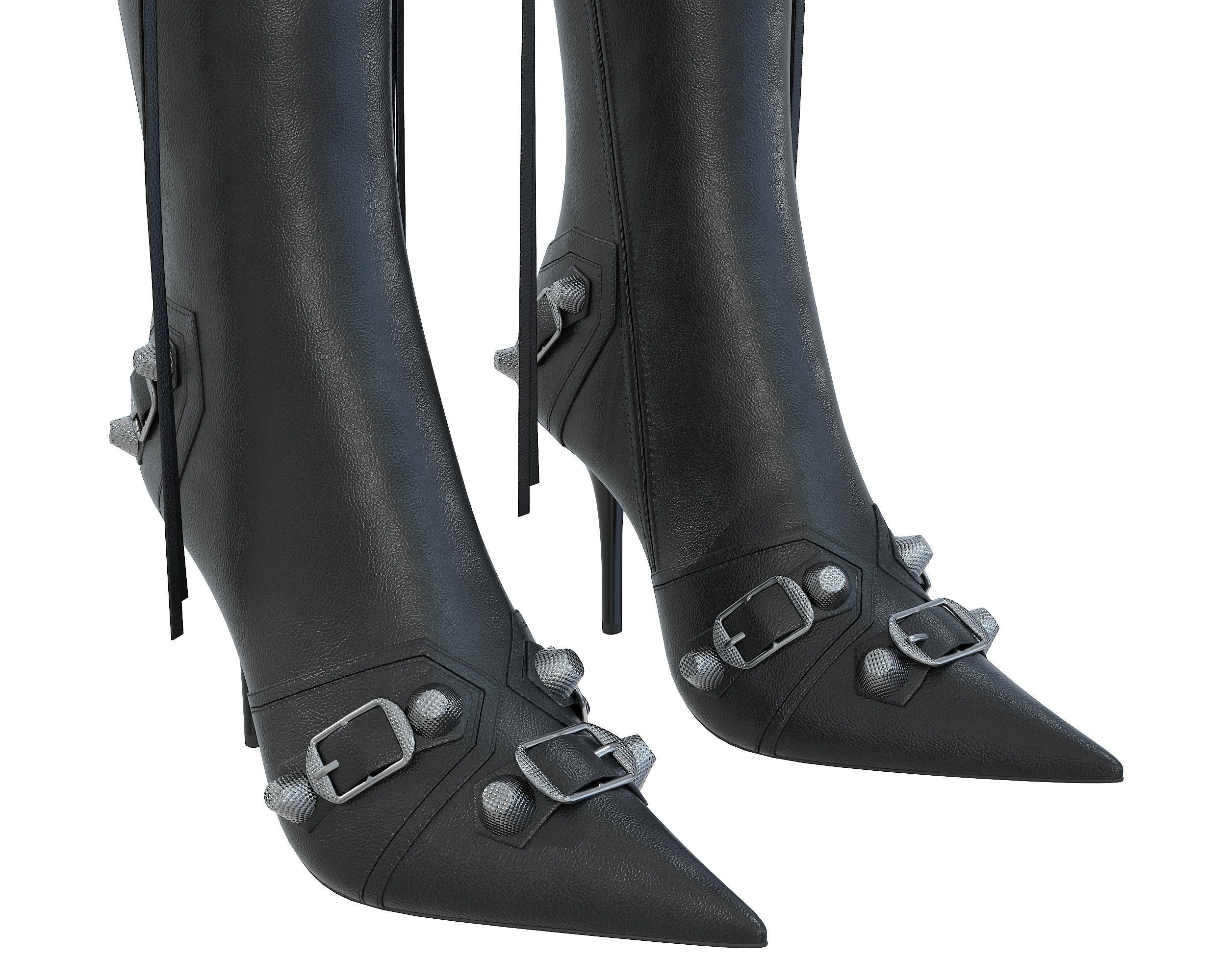 Balenciaga Cagole 90mm Boots Low-poly 3D model_19