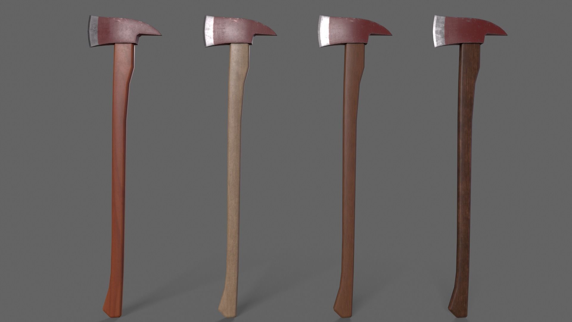 PBR Fire Axe Low-poly 3D model_3