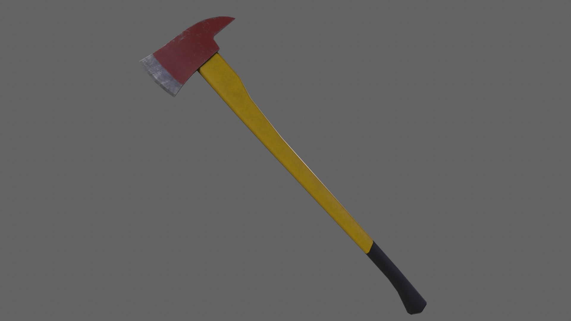 PBR Fire Axe Low-poly 3D model_8