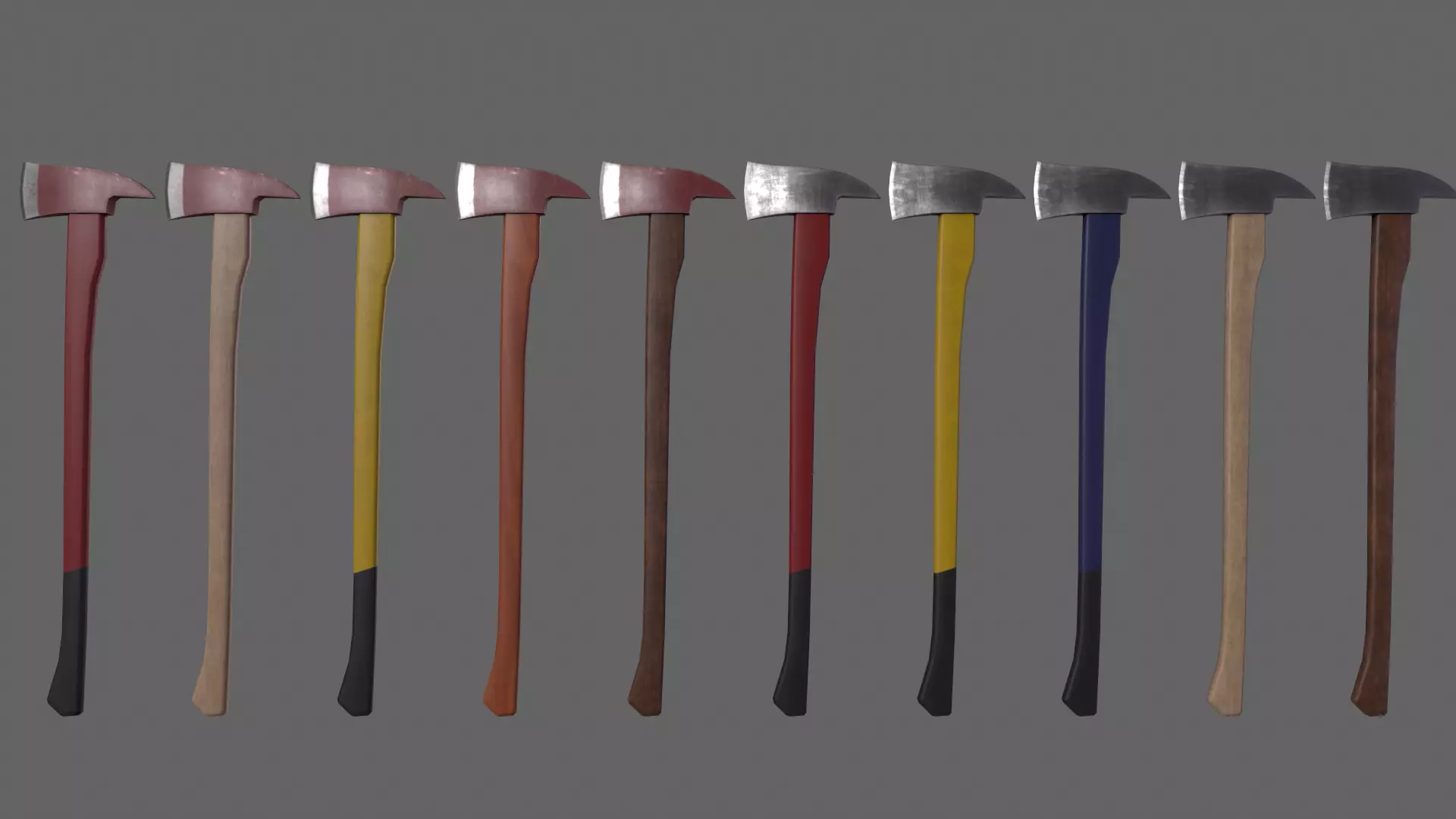 PBR Fire Axe Low-poly 3D model_0