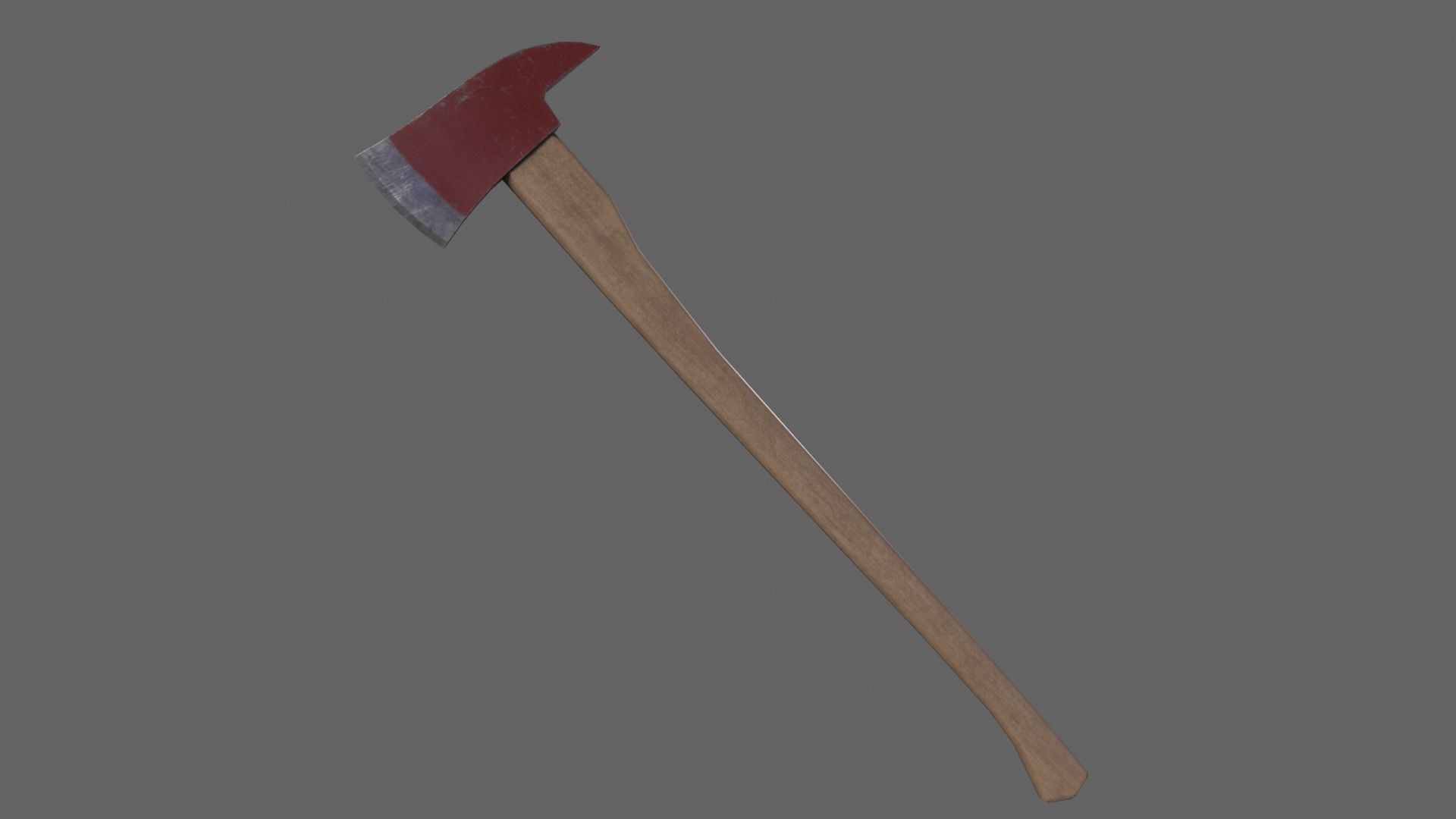 PBR Fire Axe Low-poly 3D model_6