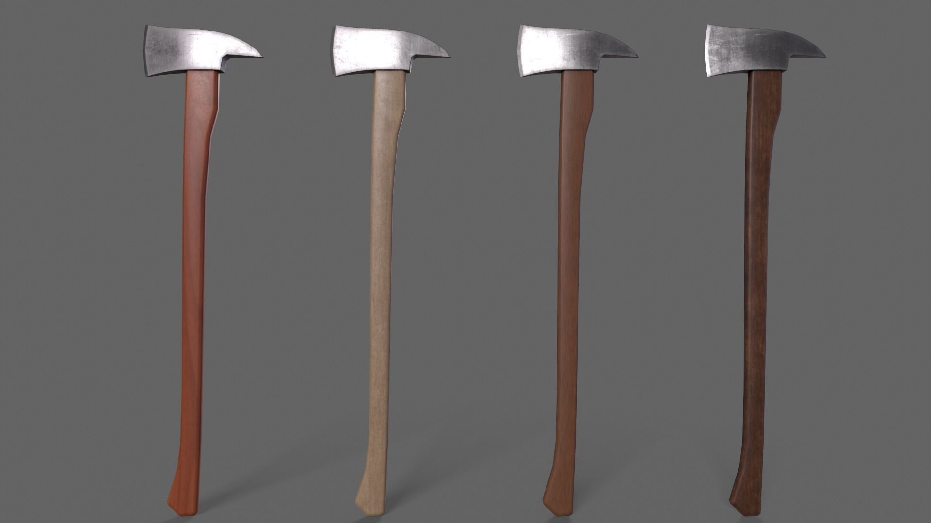 PBR Fire Axe Low-poly 3D model_2