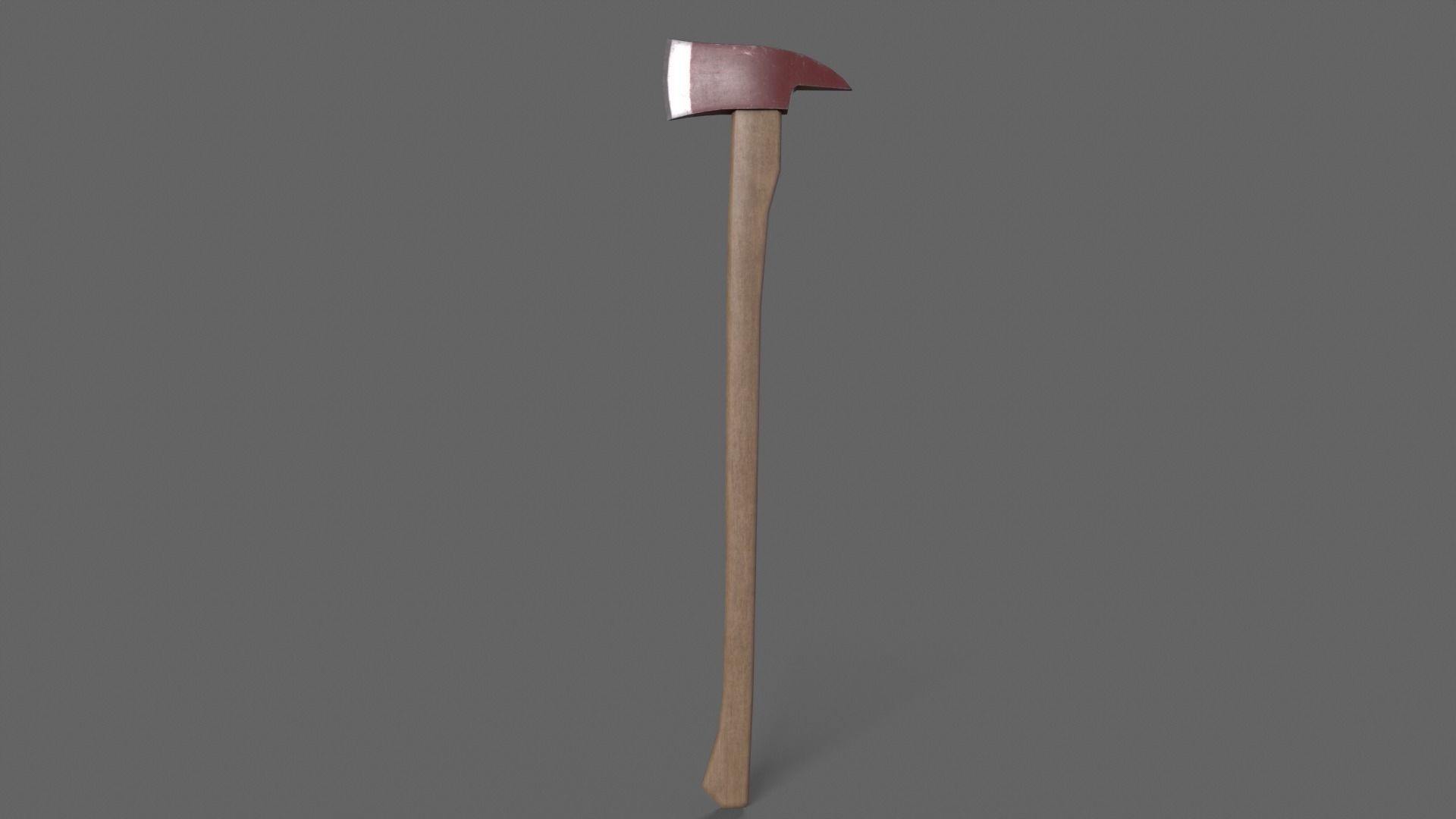 PBR Fire Axe Low-poly 3D model_14