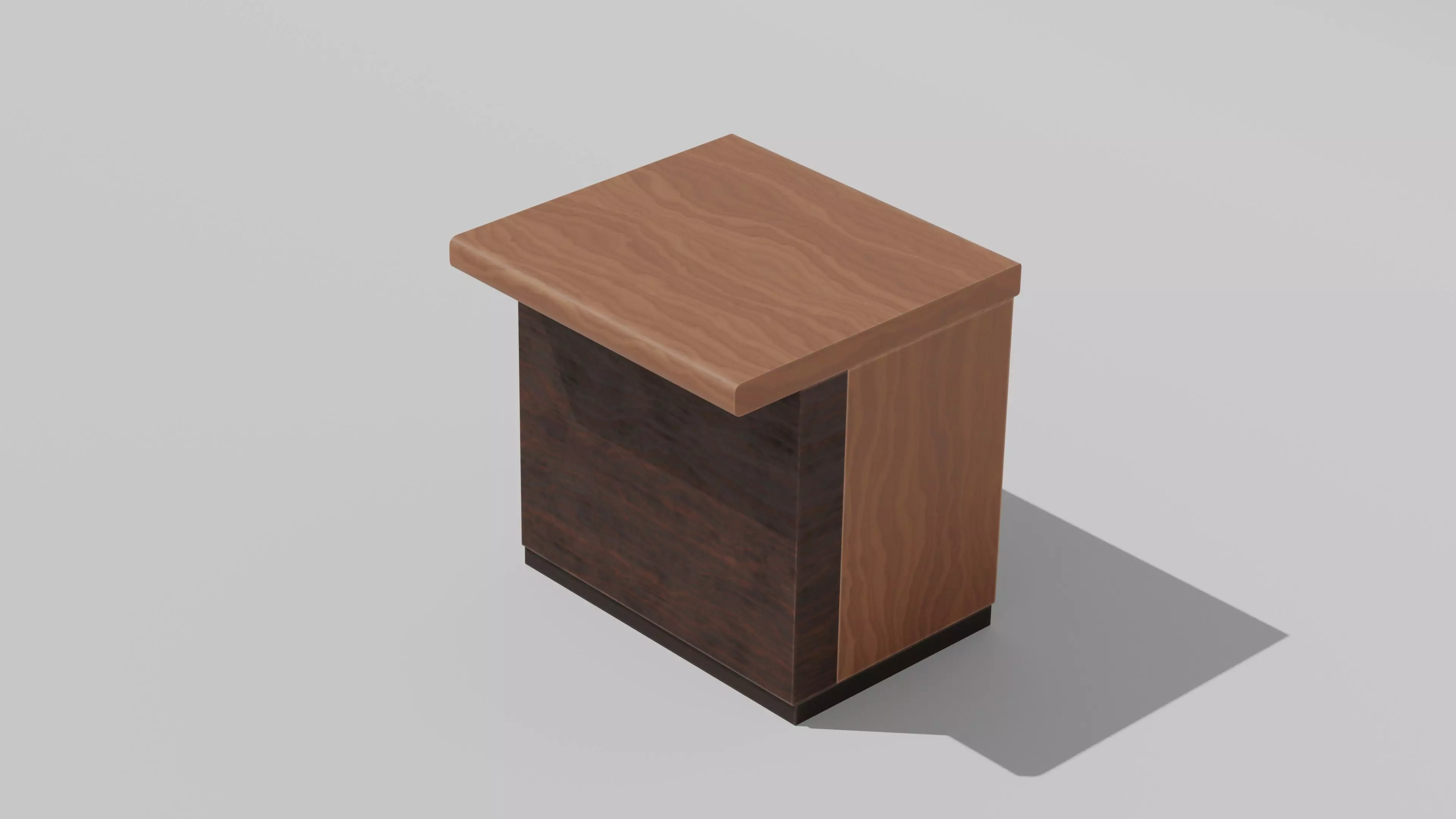 Japanese Furniture Kit - Counter 1 of 7 Straight Low-poly 3D model_0