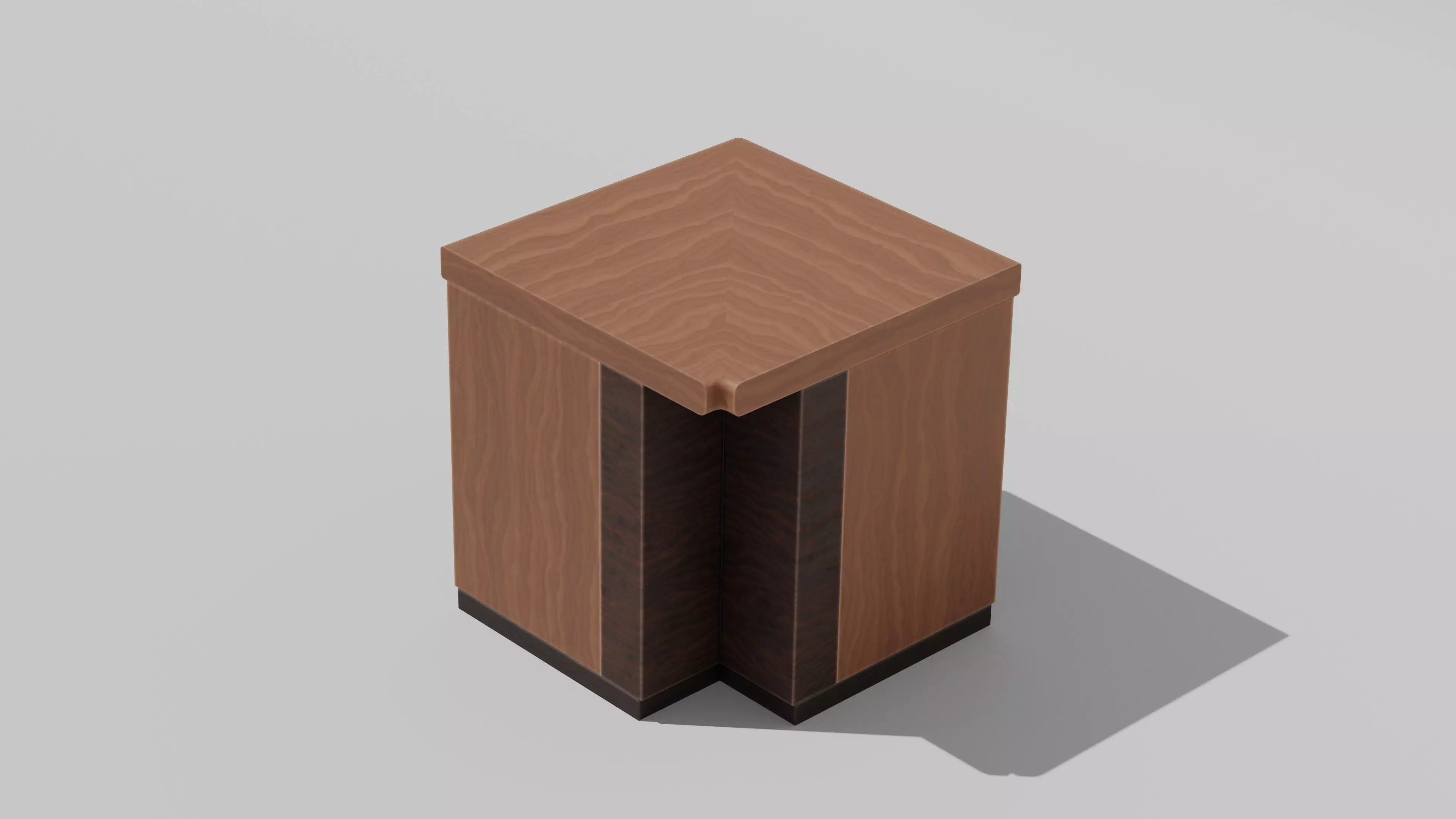 Japanese Furniture Kit - Counter 3 of 7 Inner Corner Low-poly 3D model_0