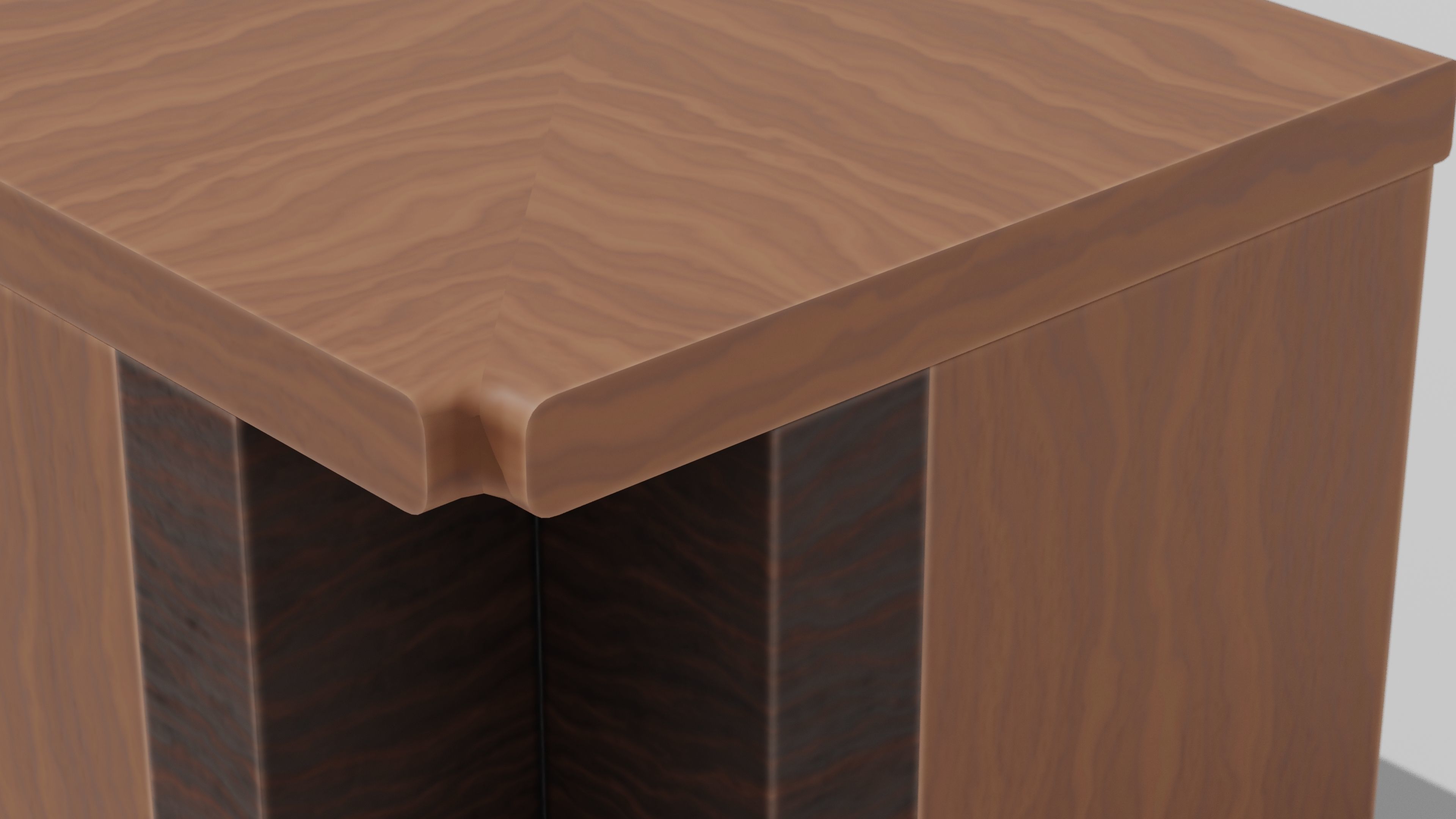 Japanese Furniture Kit - Counter 3 of 7 Inner Corner Low-poly 3D model_7